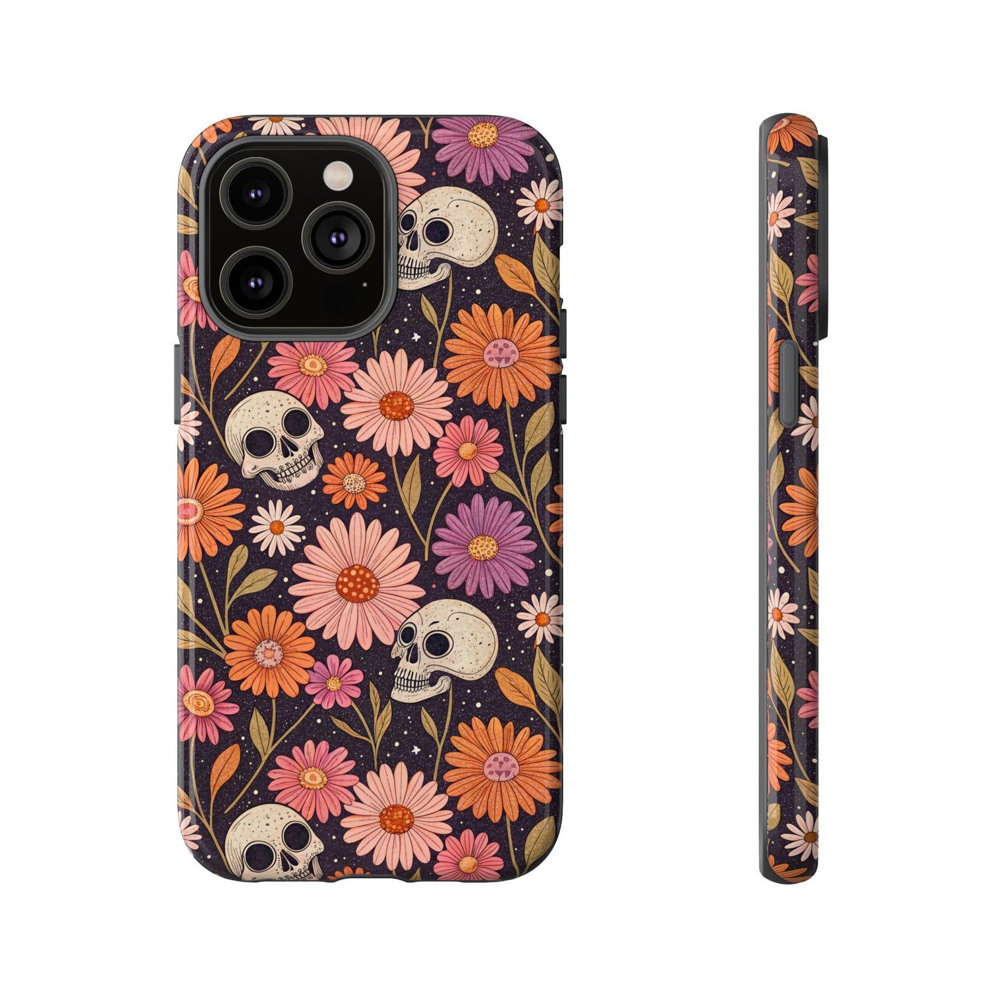 Skulls & Fall Florals iPhone Case