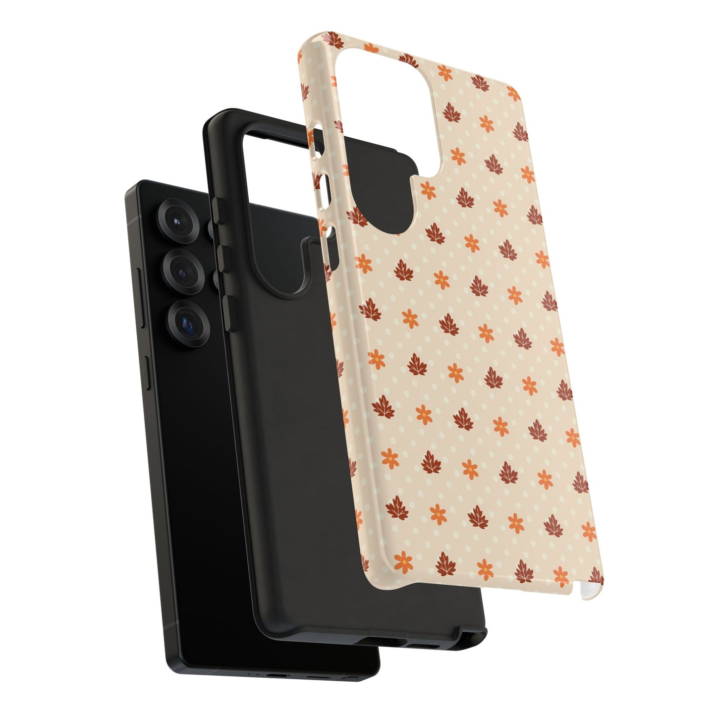 Beige Fall Floral Polka Dot Samsung Case