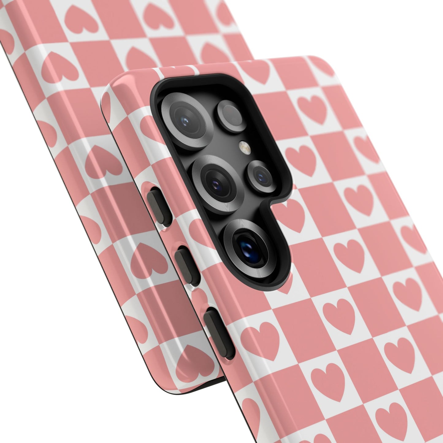 Pink Heart Checkerboard Samsung Case