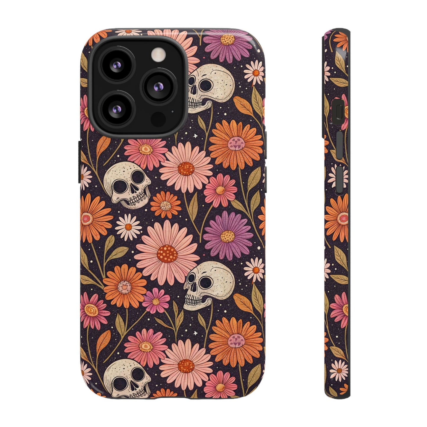 Skulls & Fall Florals iPhone Case