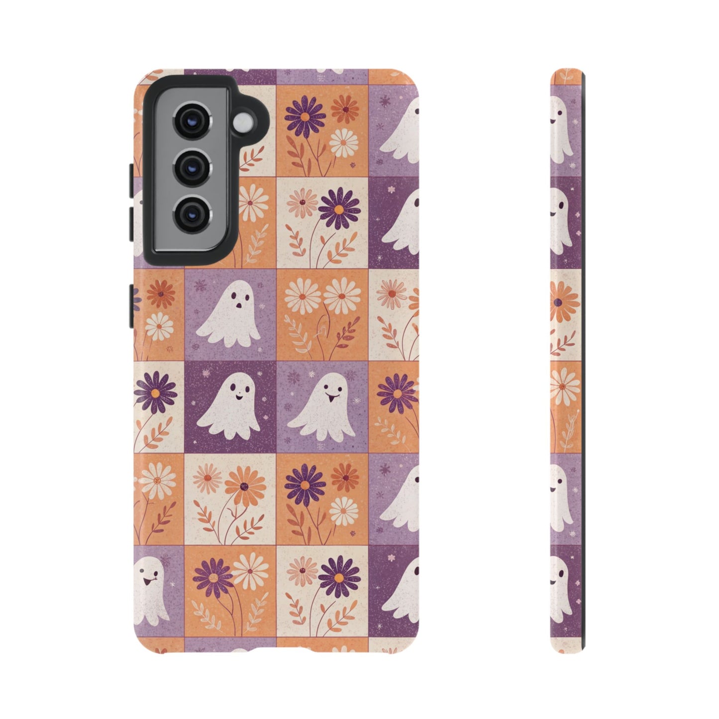 Ghost Floral Checkerboard Samsung Case