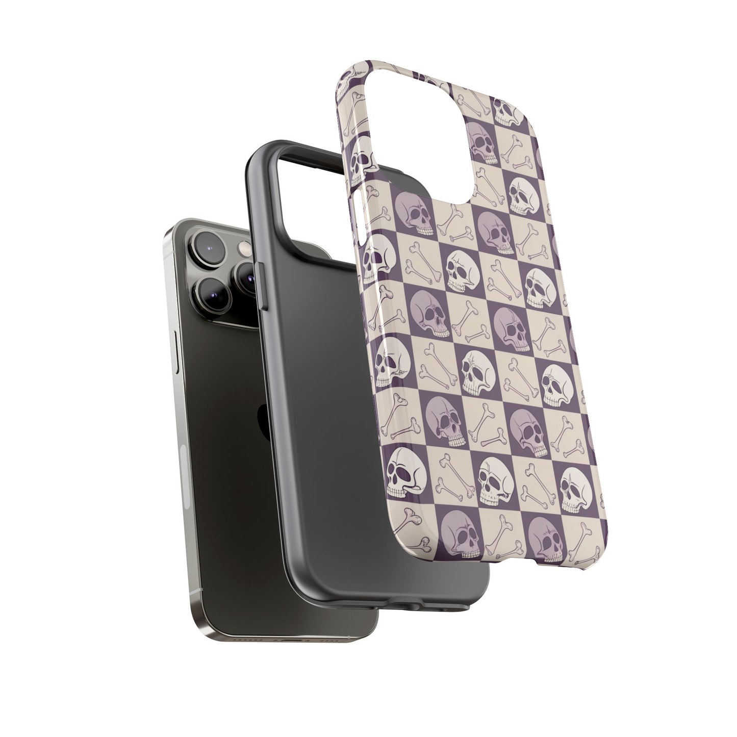 Skull & Bones Checkered iPhone Case