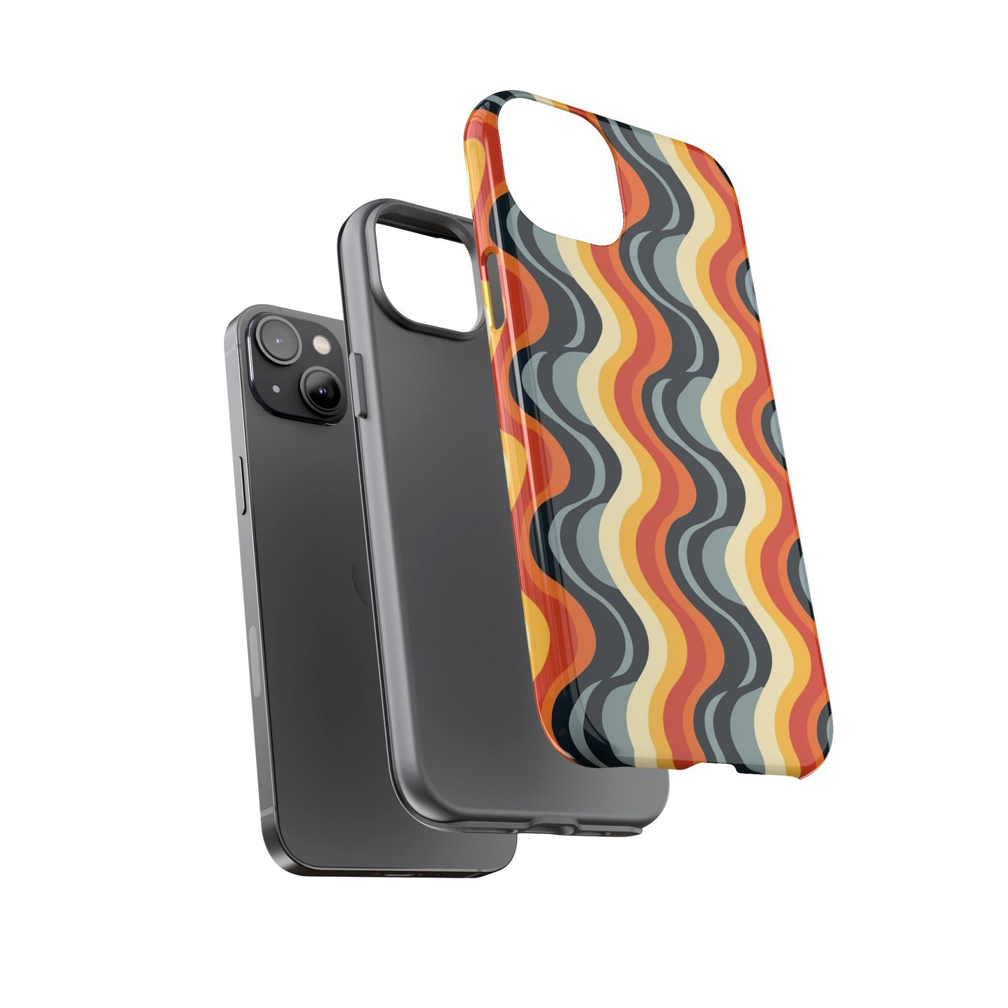 Retro Wavy Stripe iPhone Case