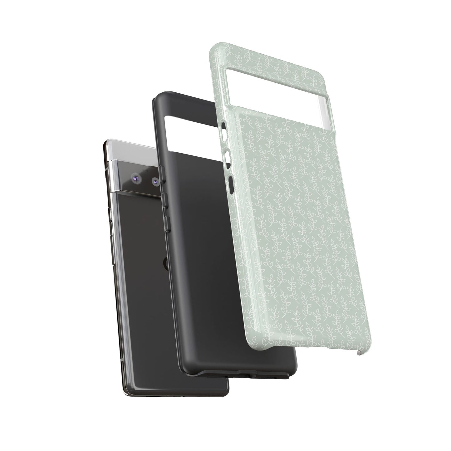 Minimal Leaf Print Google Pixel Case