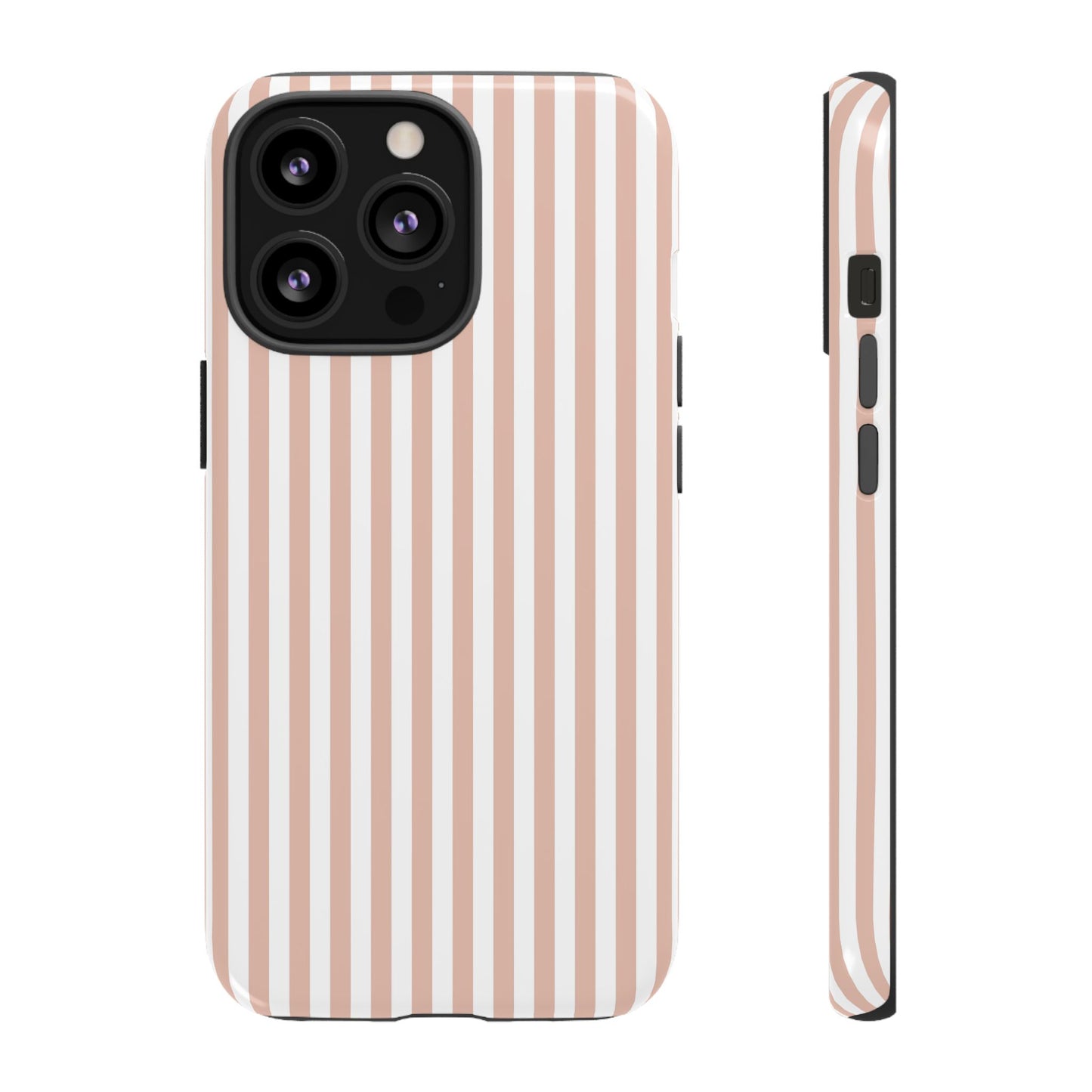 Blush & White Stripe iPhone Case