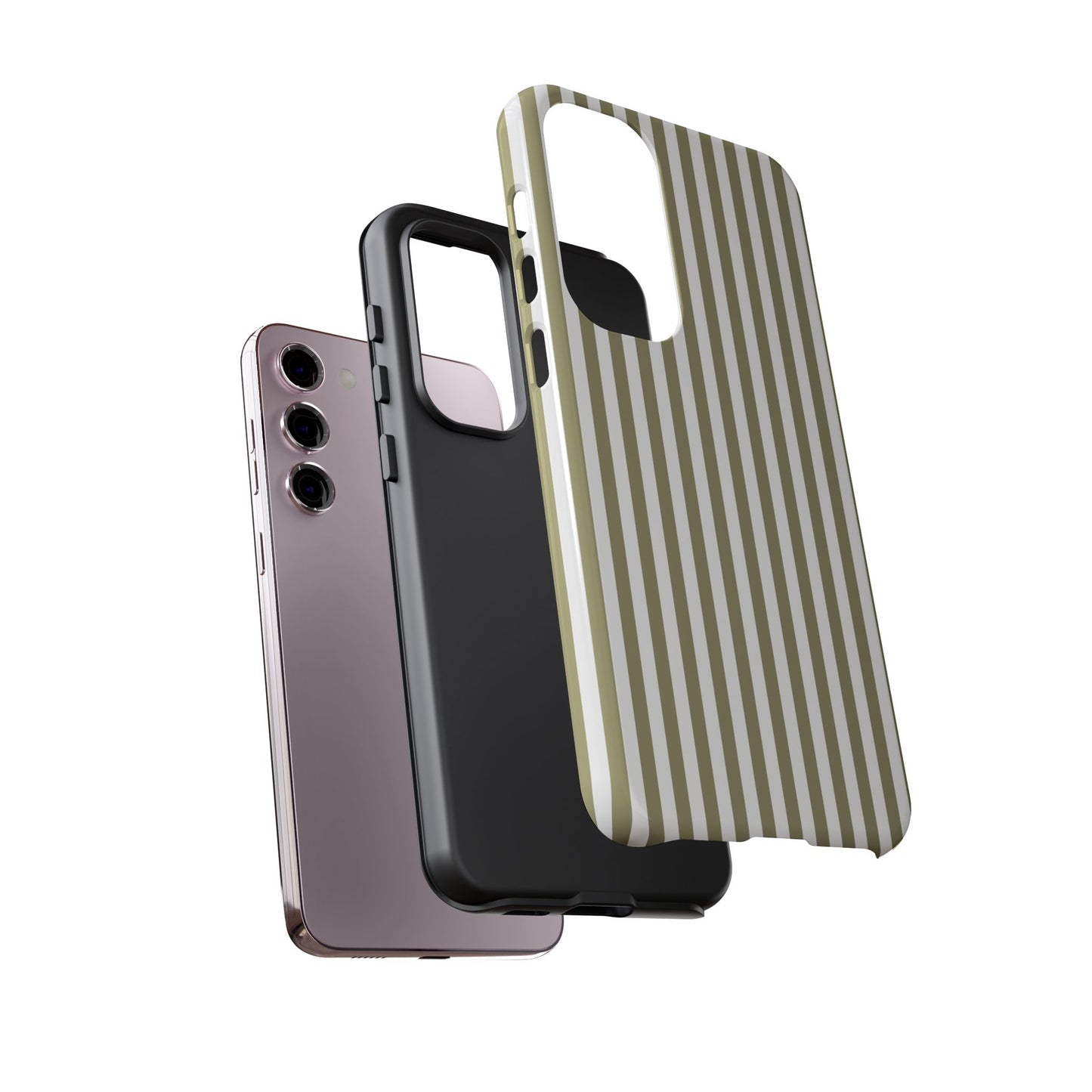 Sage & White Stripe Samsung Case