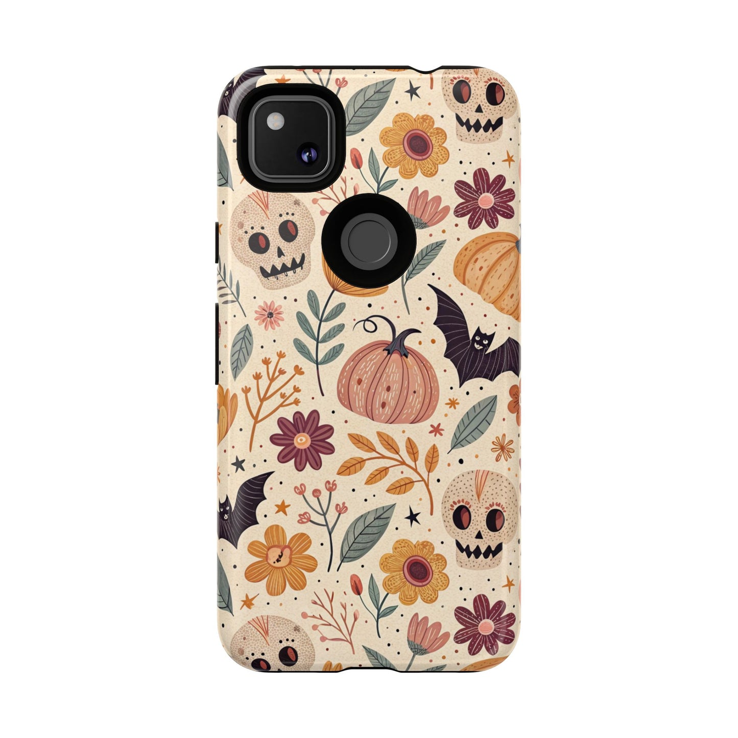Halloween Skulls & Pumpkins Floral Google Pixel Case