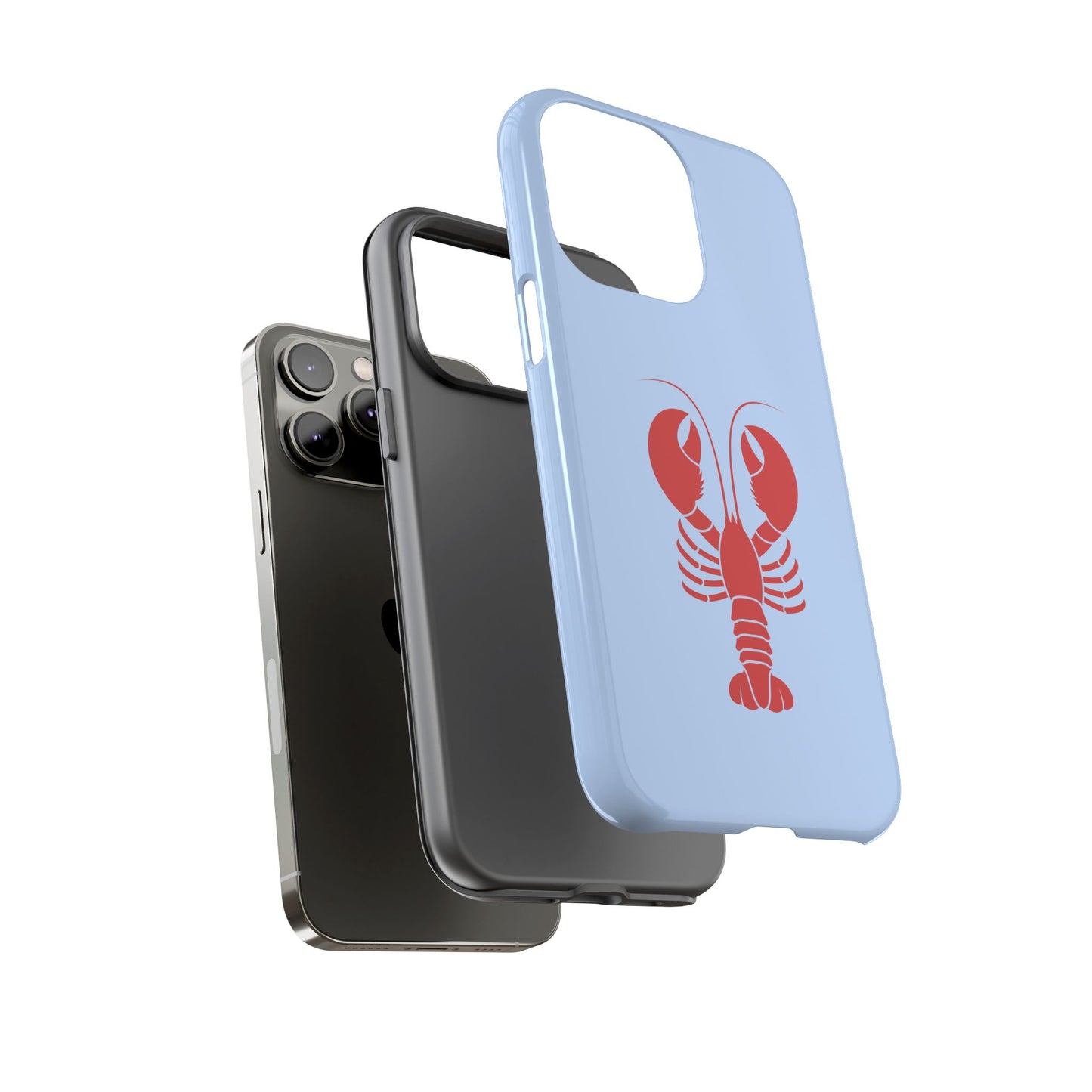 Red Lobster on Sky Blue iPhone Case