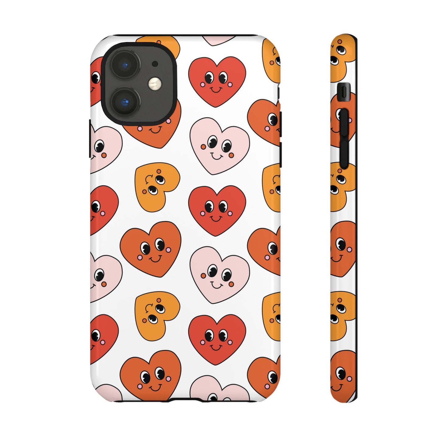 Smiley Heart Faces iPhone Case