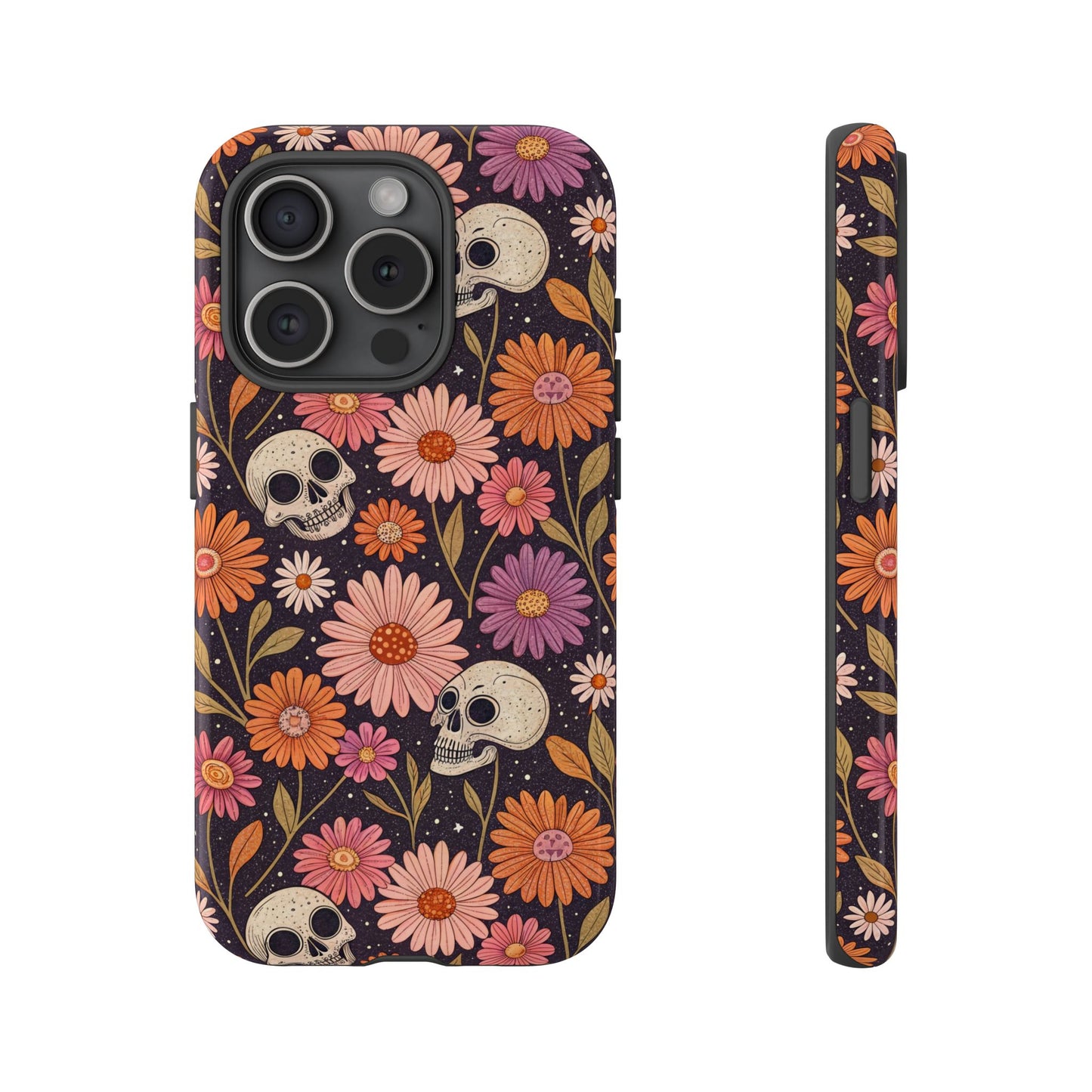 Skulls & Fall Florals iPhone Case