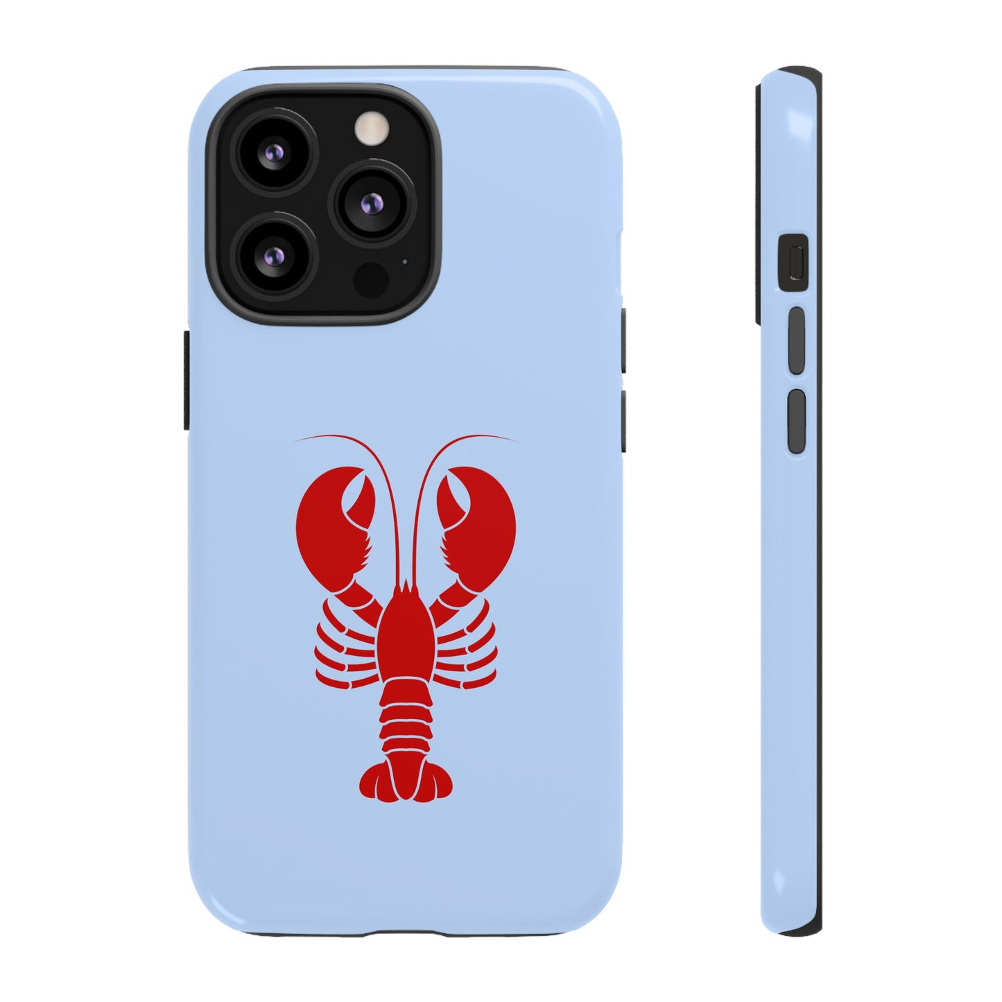 Red Lobster on Sky Blue iPhone Case
