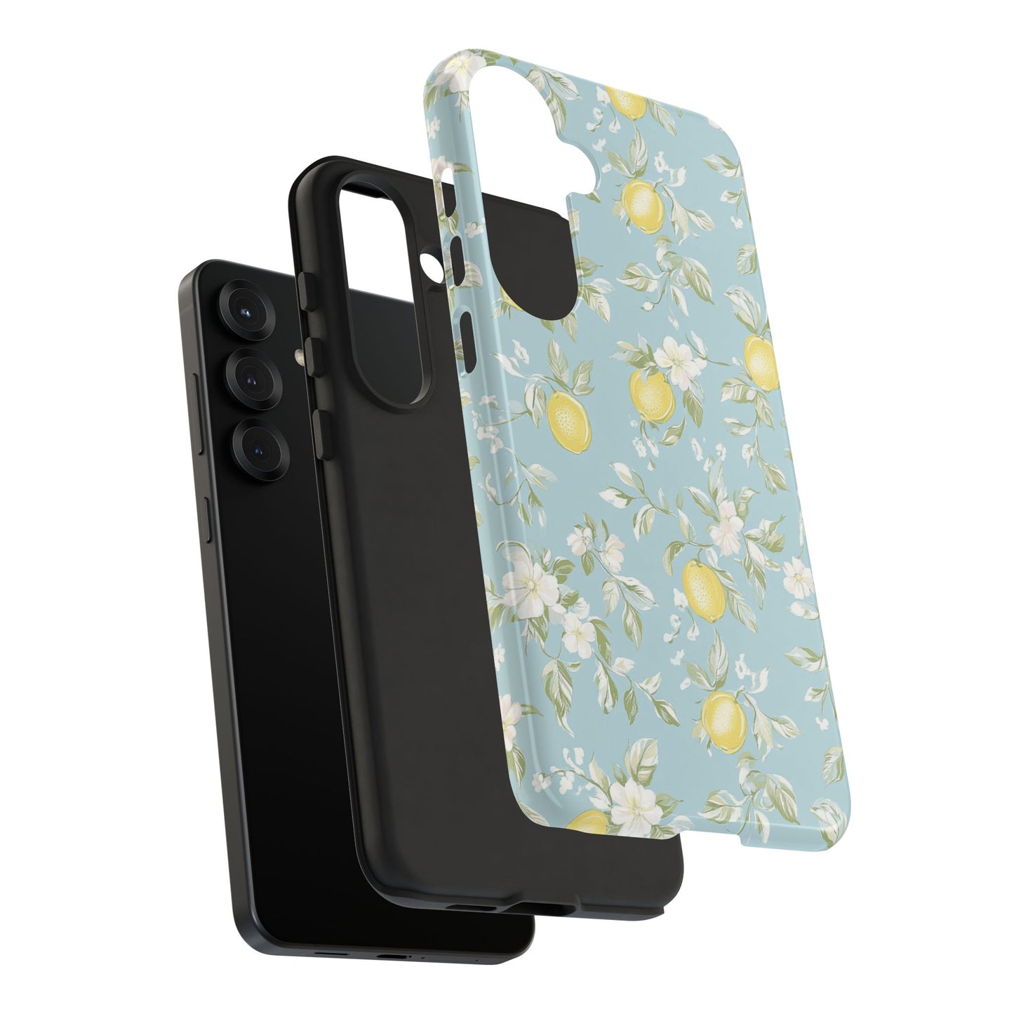 Lemon Blossom Blue Samsung Case