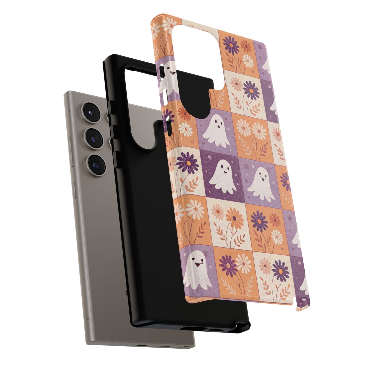 Ghost Floral Checkerboard Samsung Case