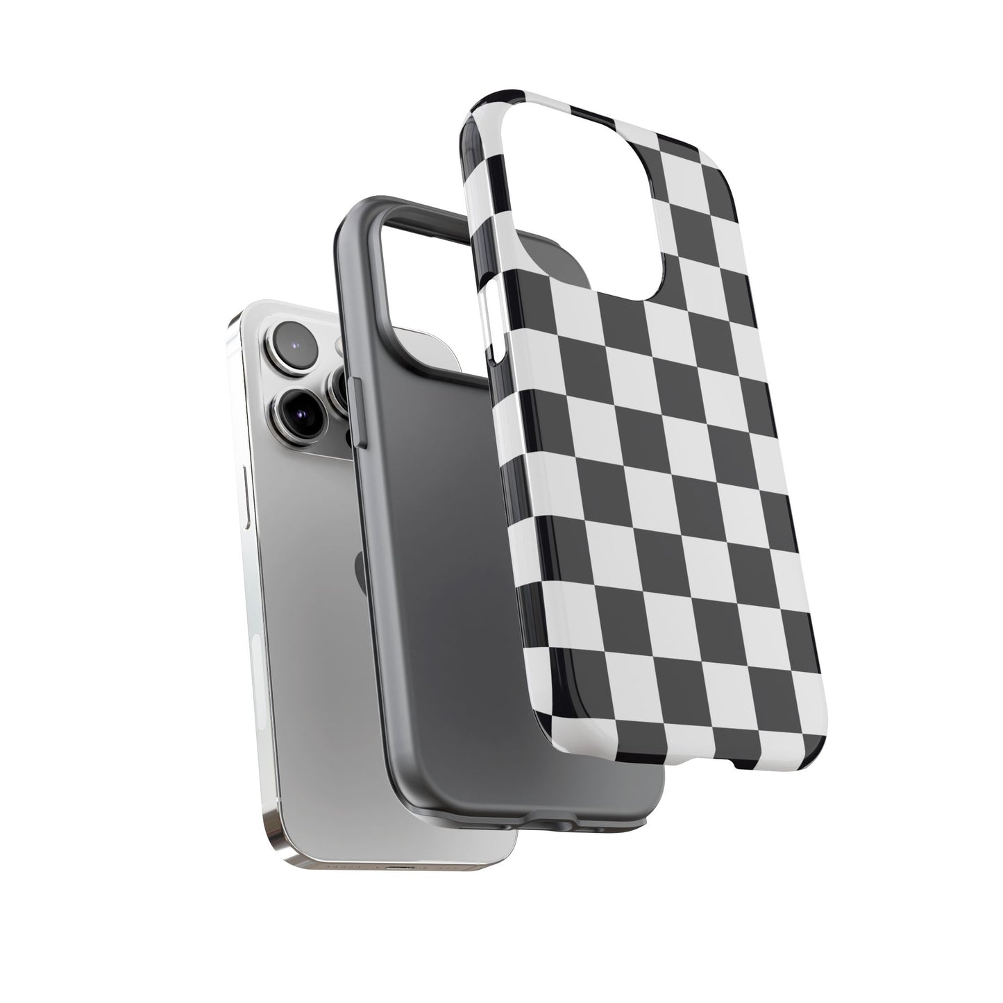 Black & White Checkerboard iPhone Case