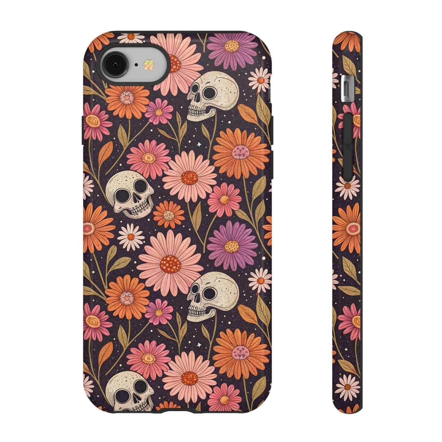Skulls & Fall Florals iPhone Case