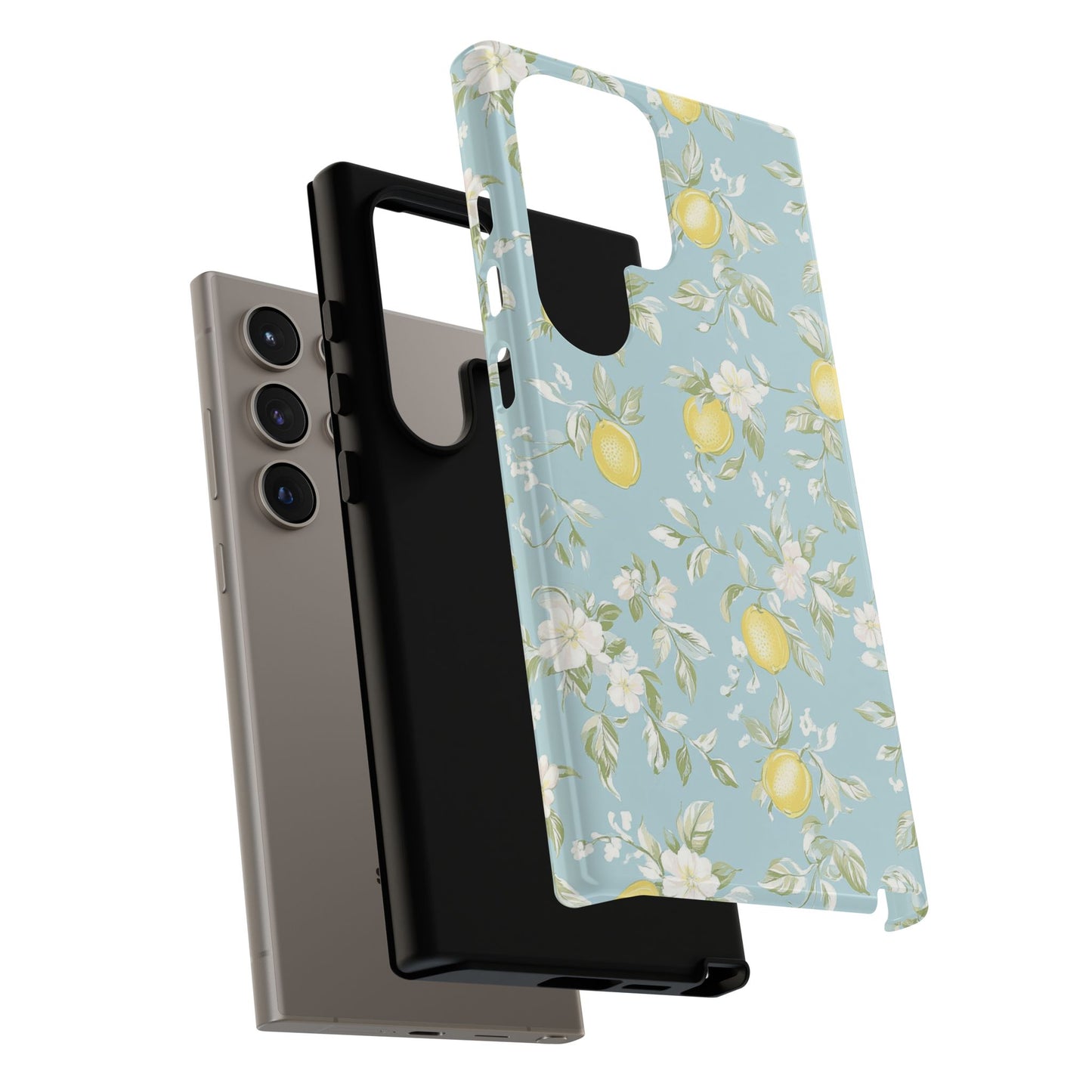 Lemon Blossom Blue Samsung Case