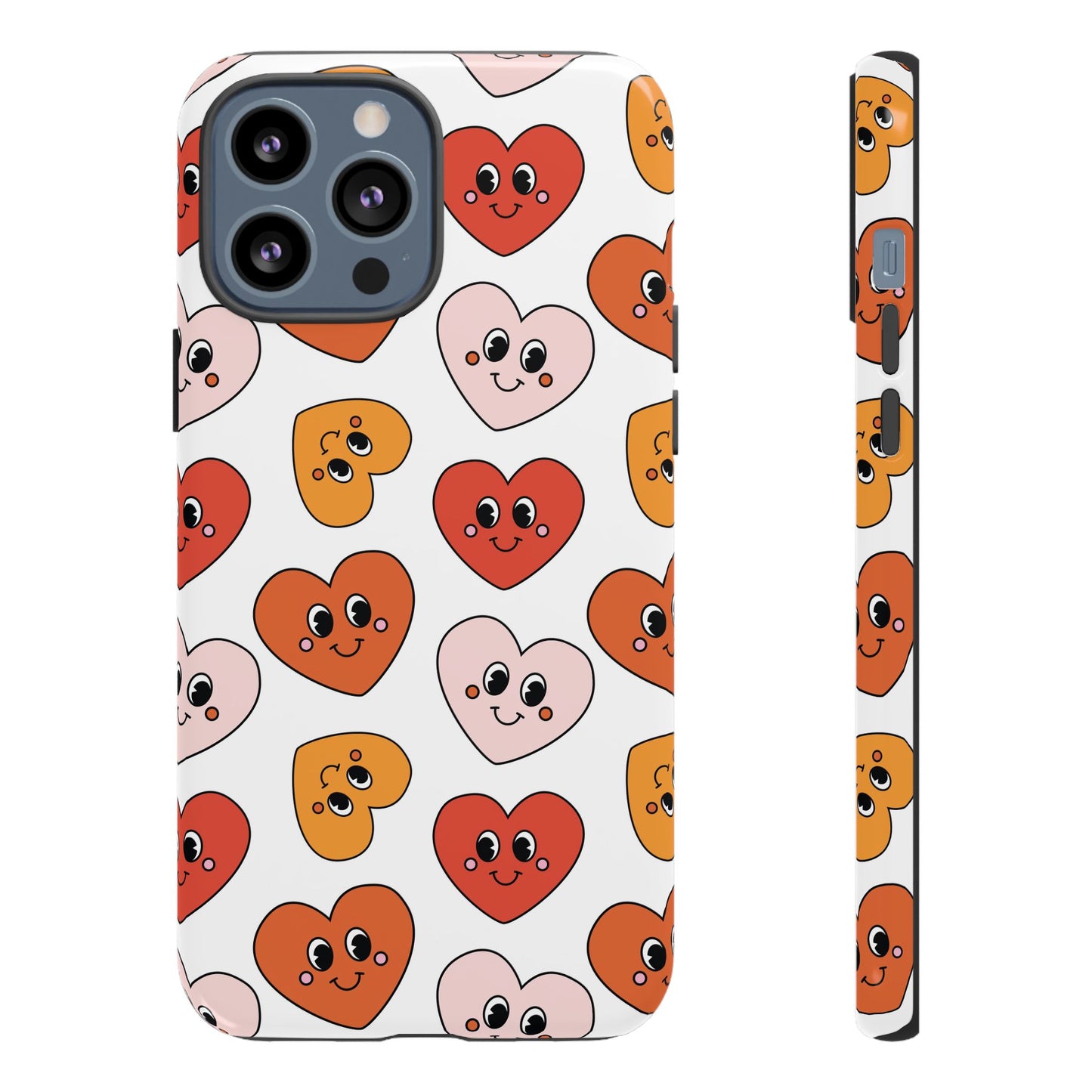 Smiley Heart Faces iPhone Case