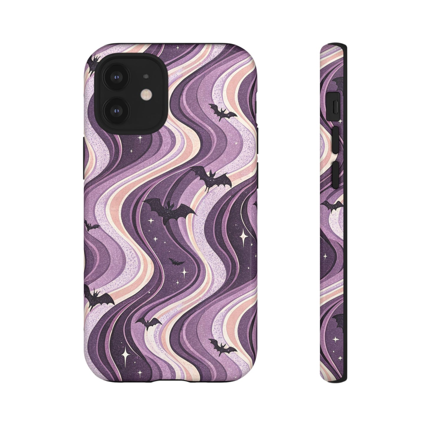 Retro Bats & Swirls iPhone Case
