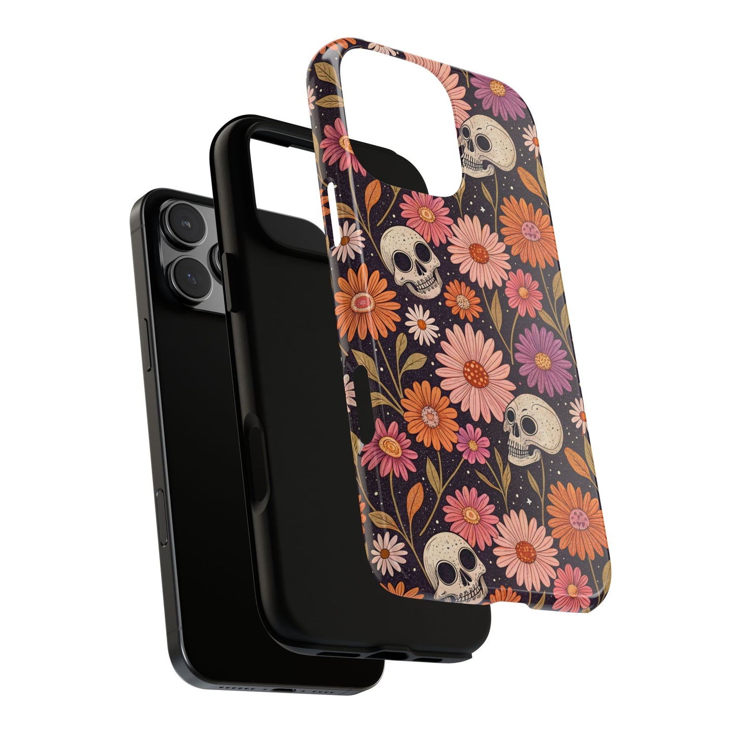 Skulls & Fall Florals iPhone Case