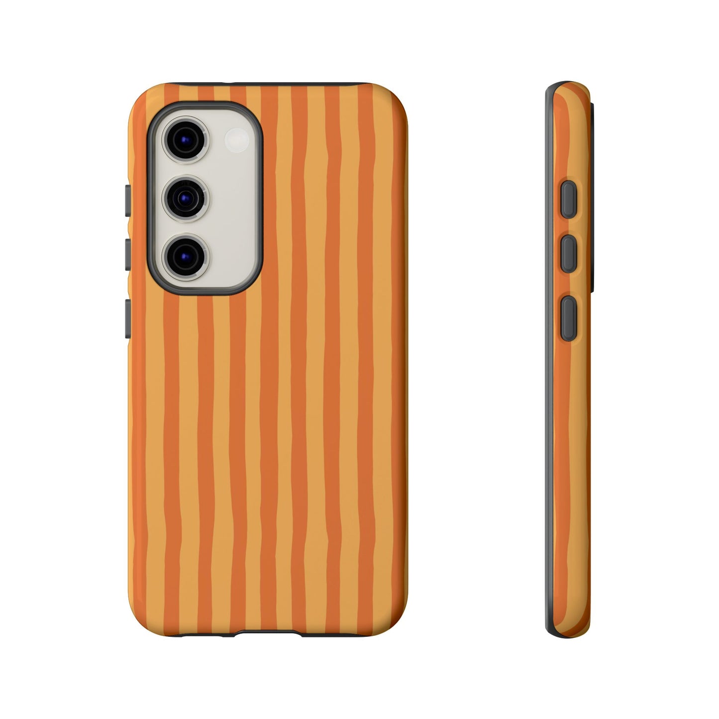 Orange Wavy Stripe Samsung Case