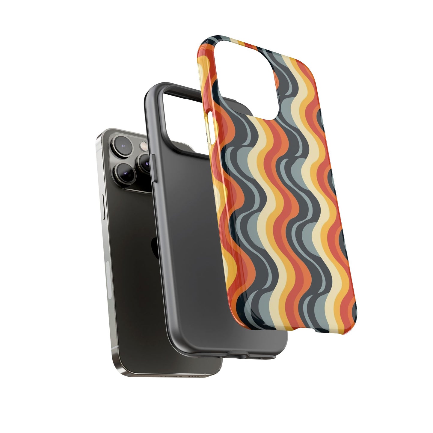 Retro Wavy Stripe iPhone Case