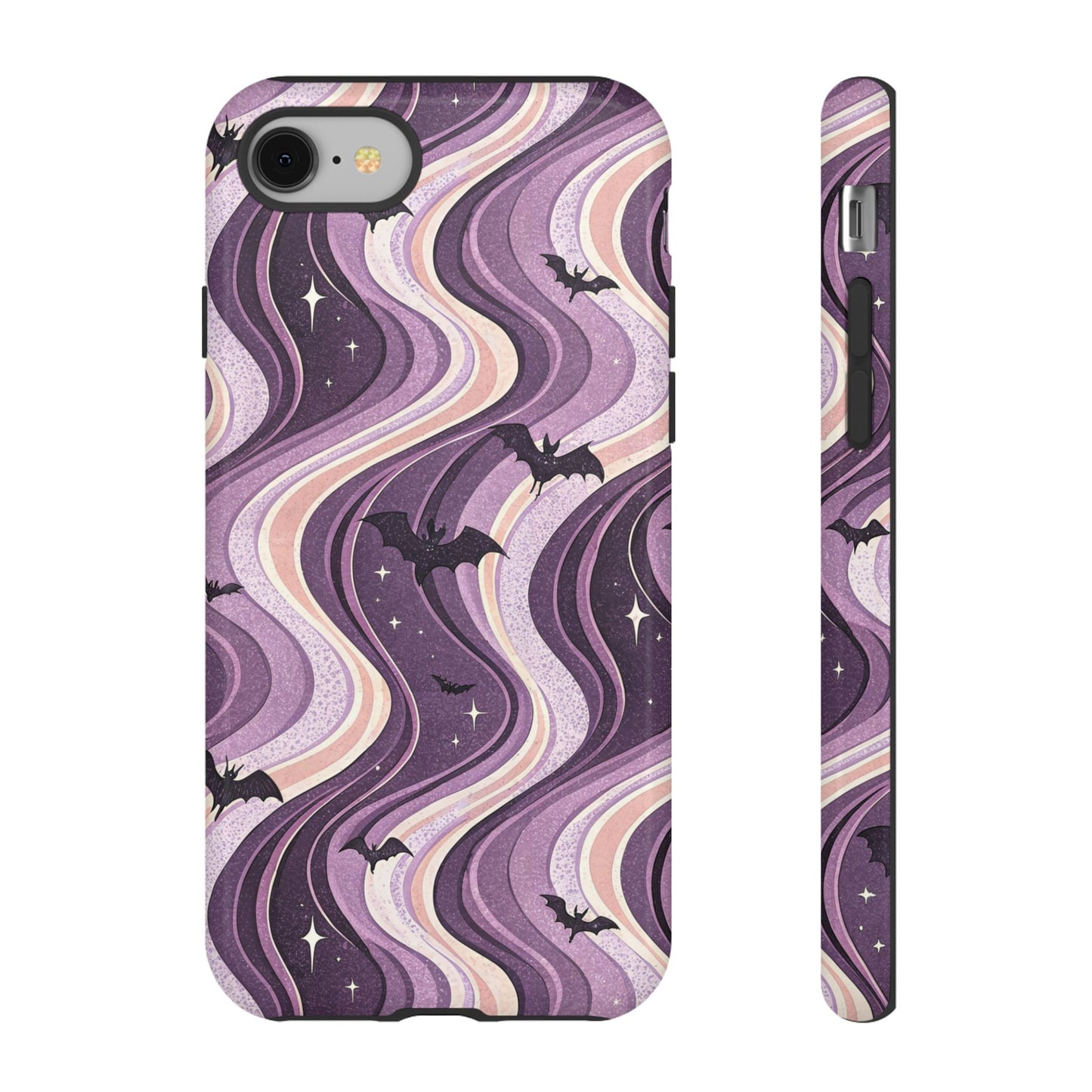 Retro Bats & Swirls iPhone Case