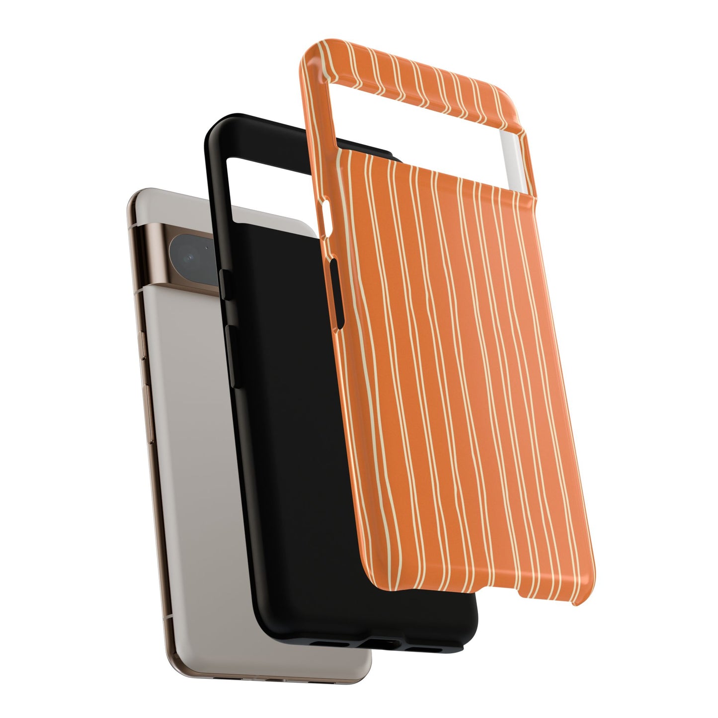 Orange Vertical Stripe Phone Google Pixel Case