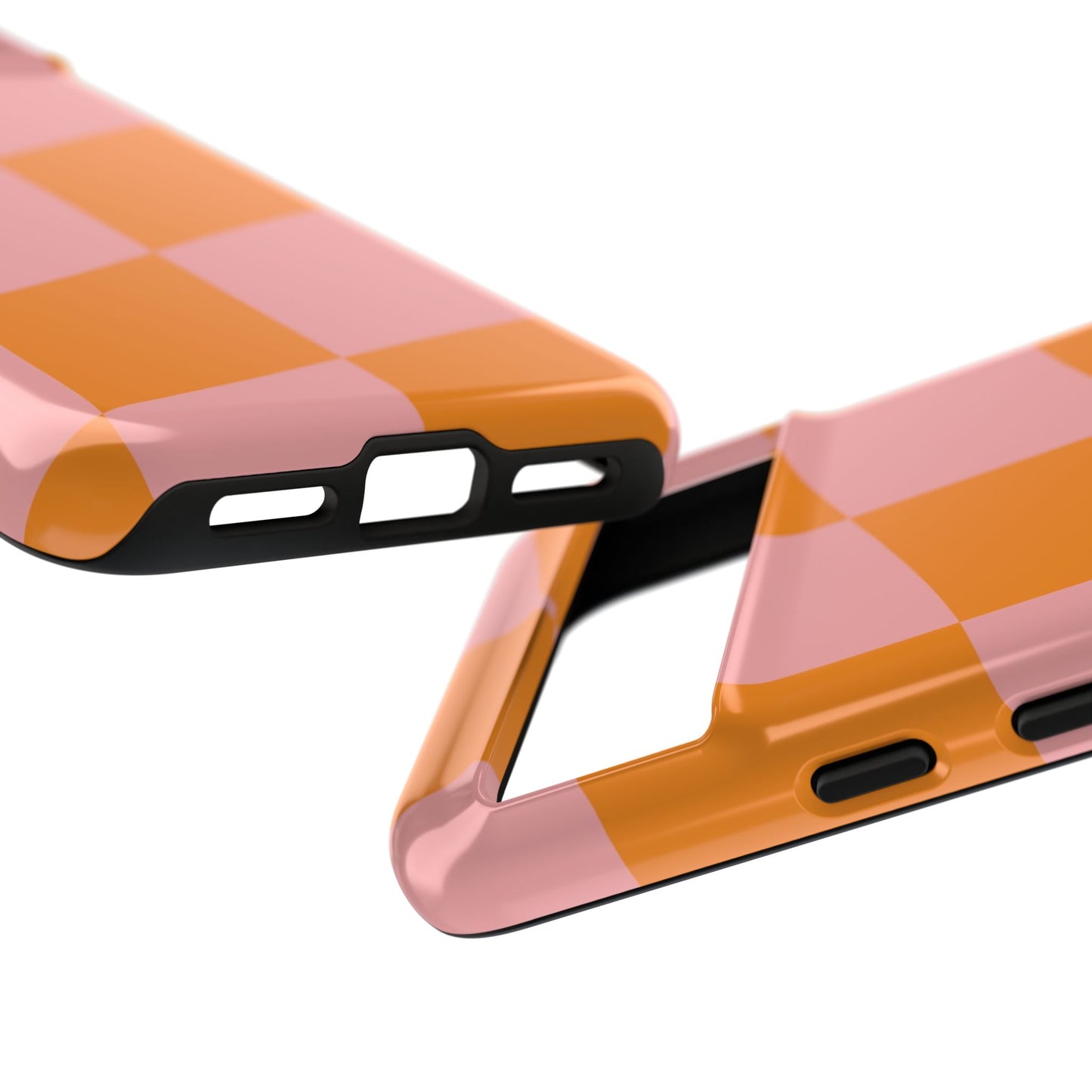 Pink & Orange Wavy Checker Google Pixel Case