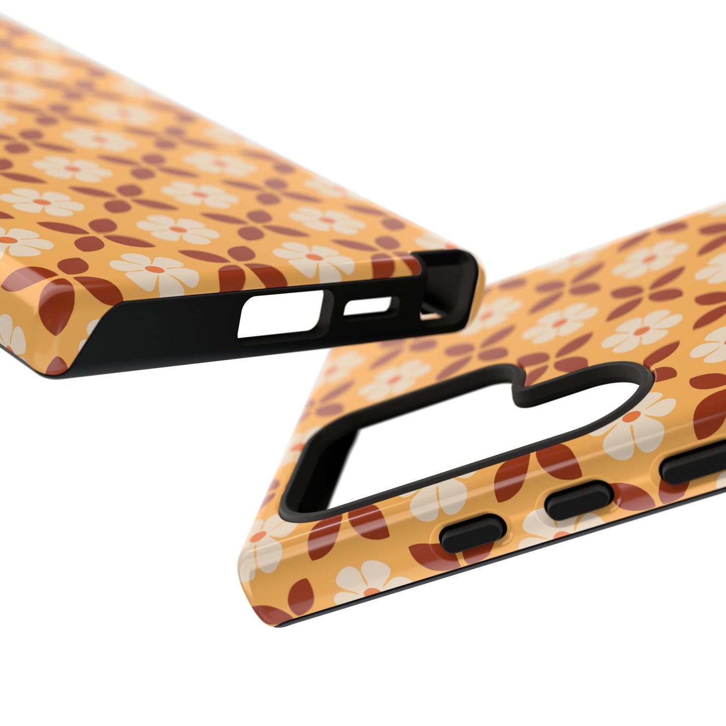 Retro Orange Flower Power Samsung Case