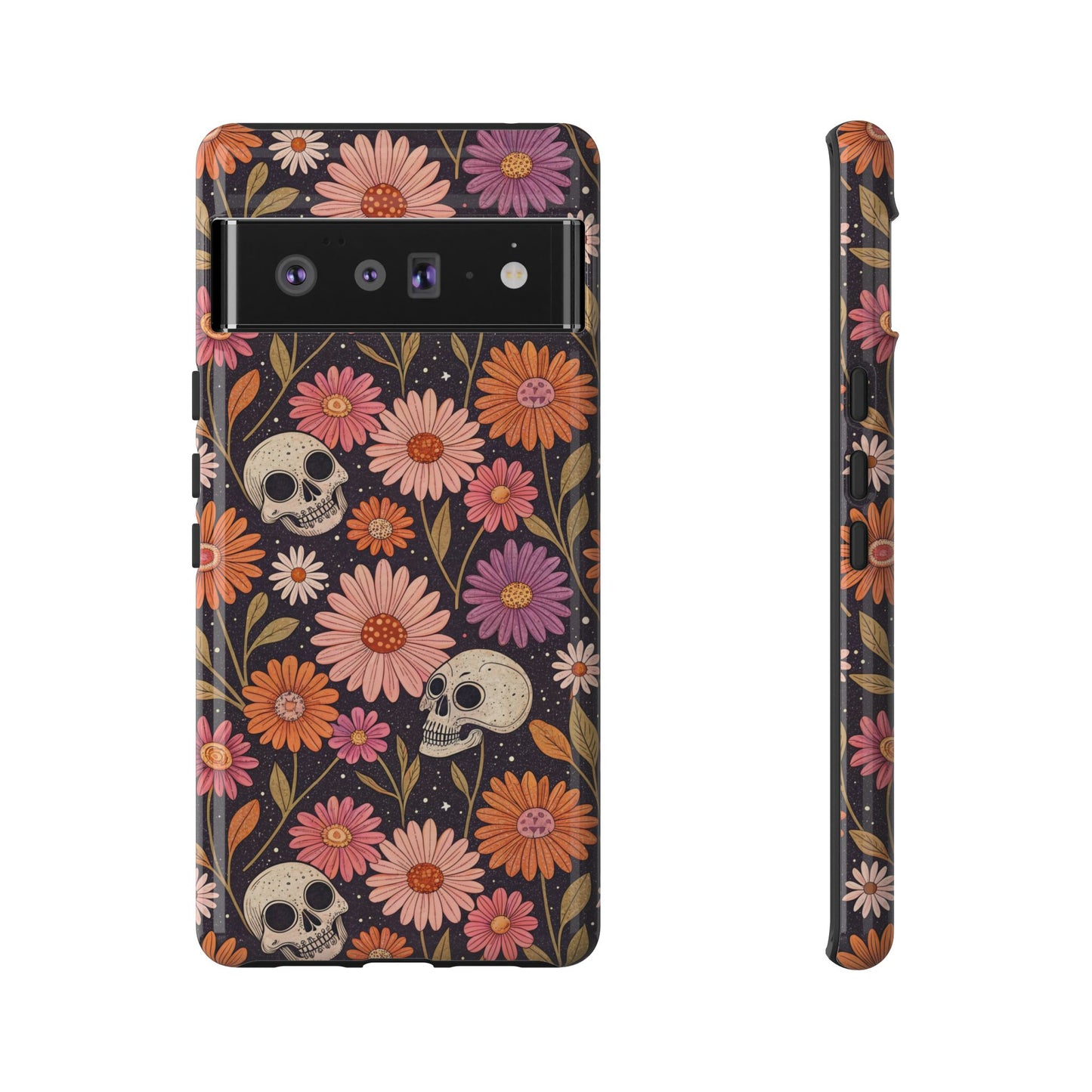 Skulls & Fall Florals Google Pixel Case