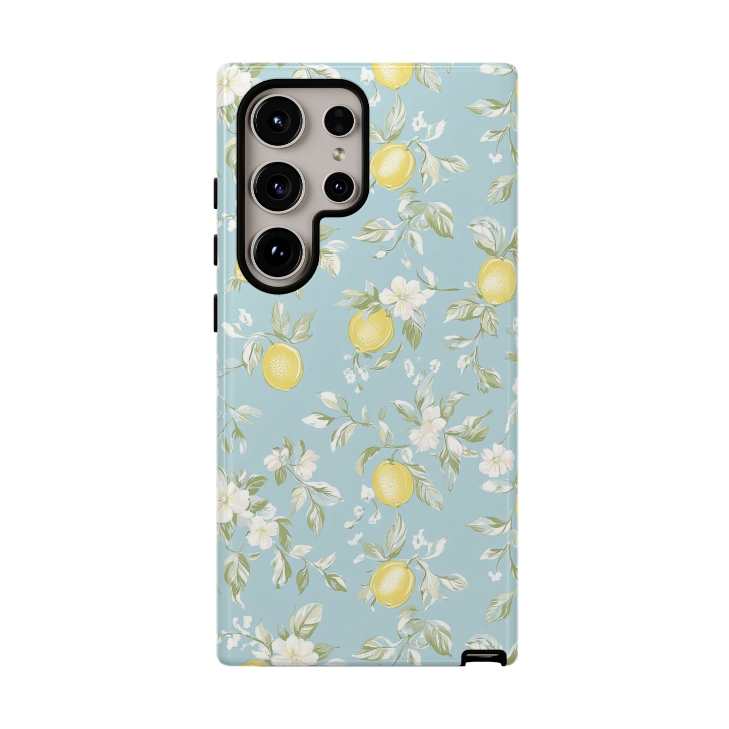 Lemon Blossom Blue Samsung Case