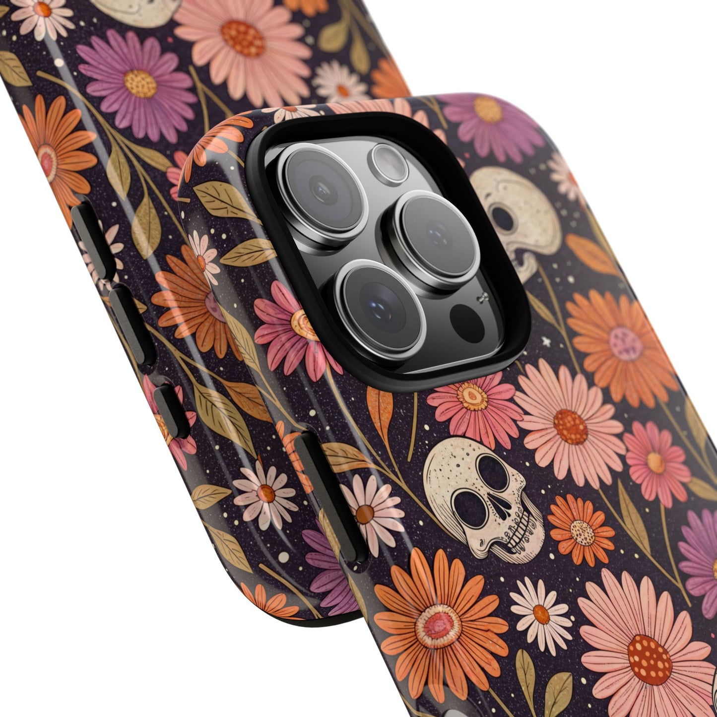 Skulls & Fall Florals iPhone Case