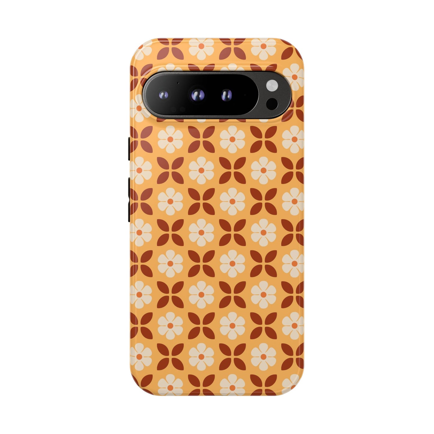 Retro Orange Flower Power Google Pixel Case