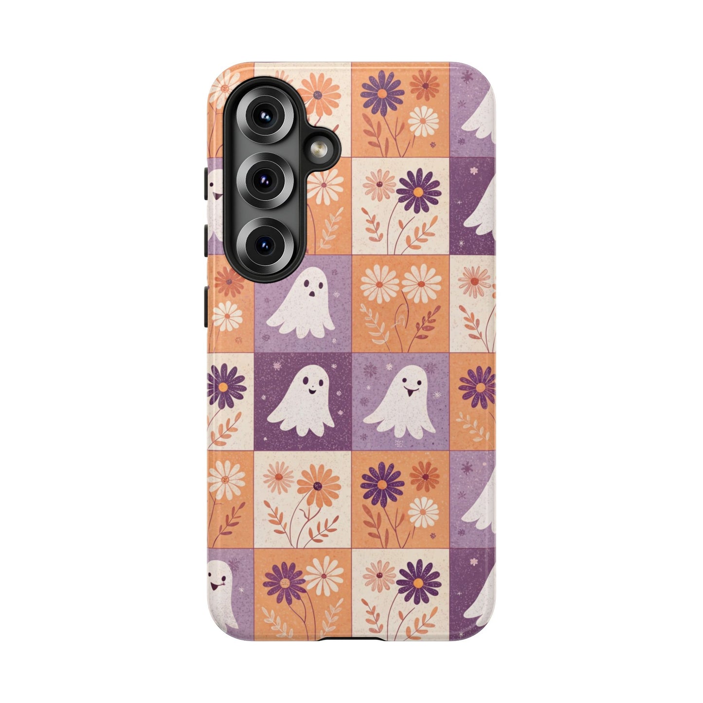 Ghost Floral Checkerboard Samsung Case