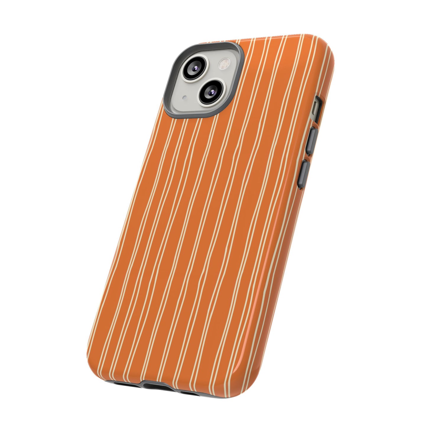 Orange Vertical Stripe iPhone Case