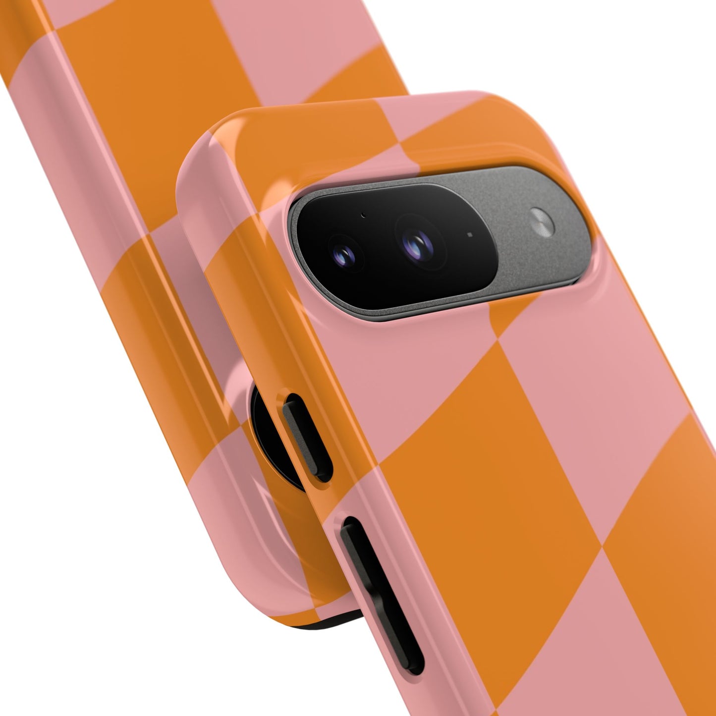 Pink & Orange Wavy Checker Google Pixel Case
