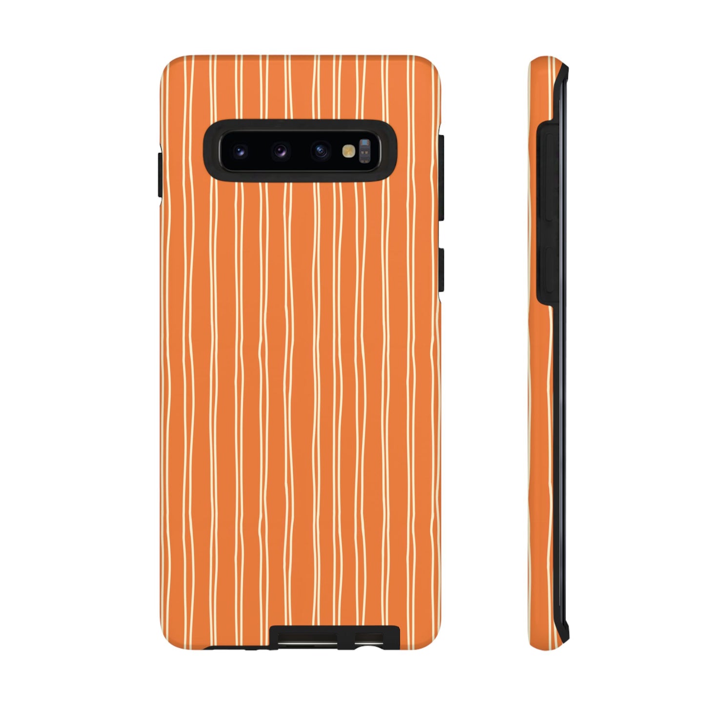 Orange Vertical Stripe Samsung Case