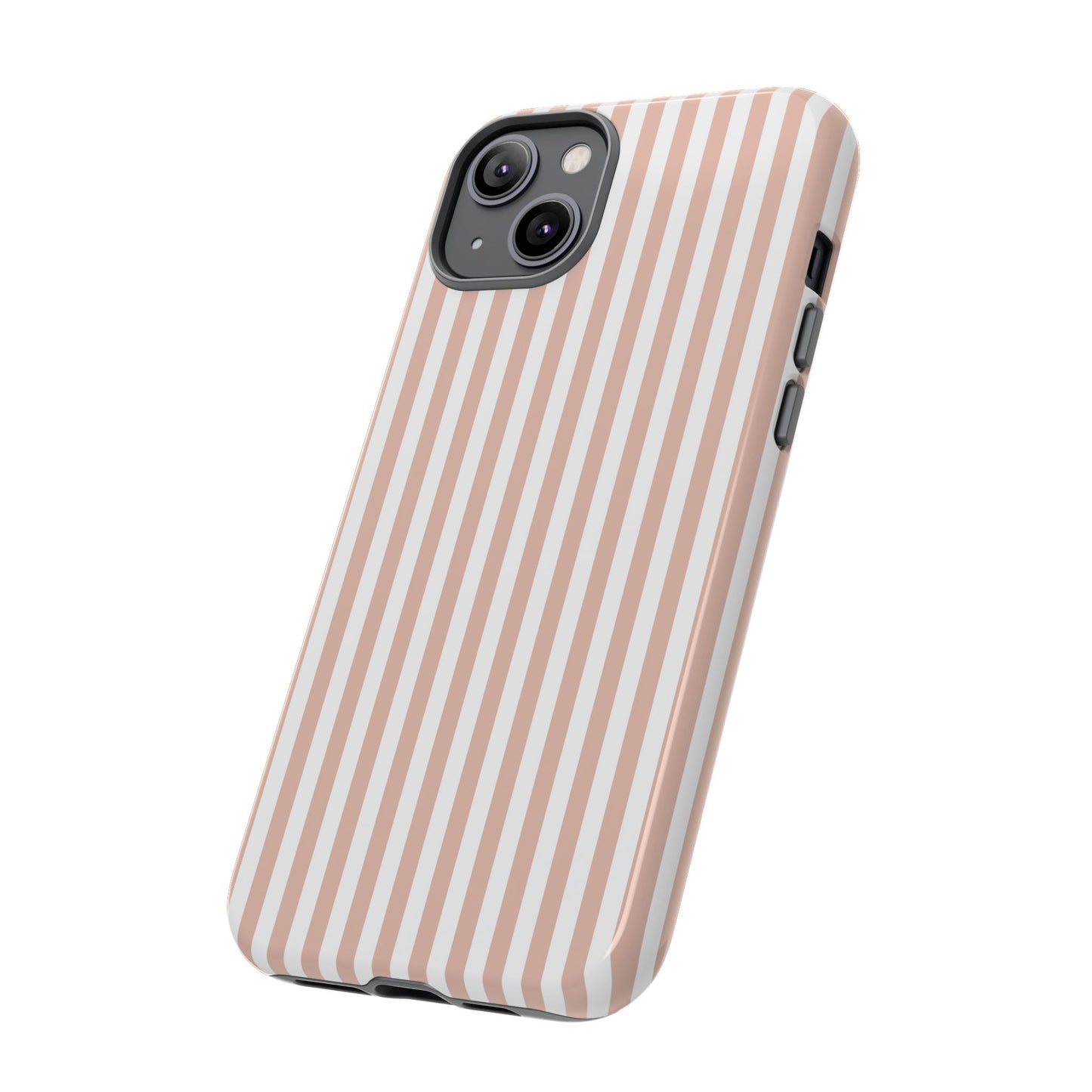 Blush & White Stripe iPhone Case