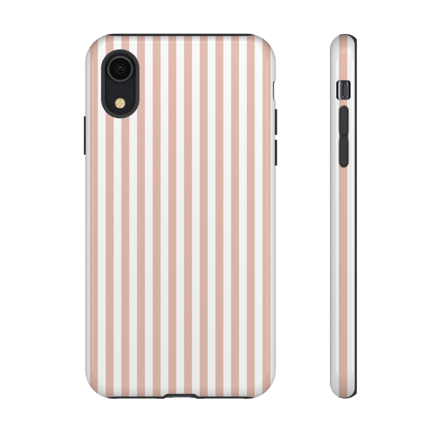 Blush & White Stripe iPhone Case