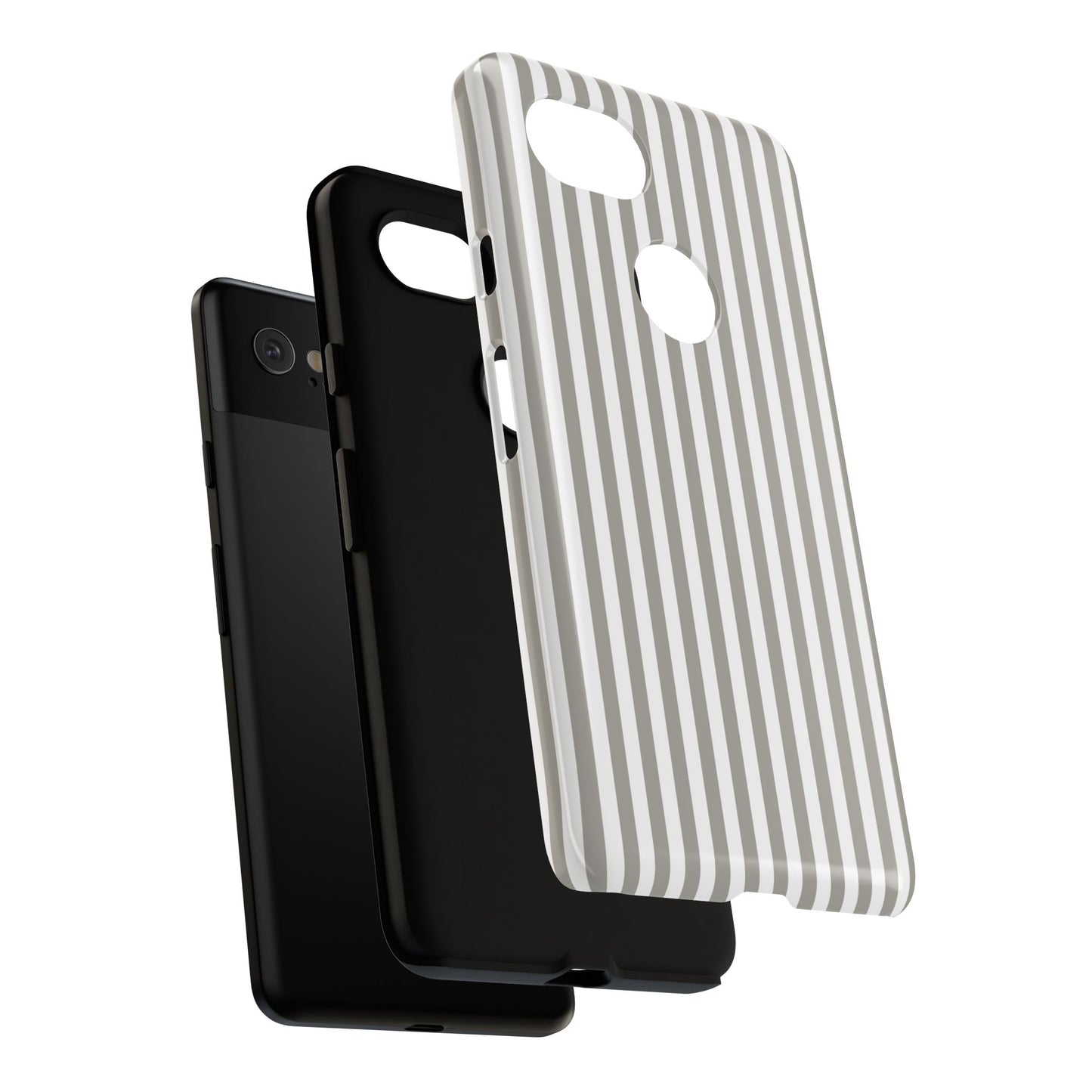 Gray & White Stripe Google Pixel Case