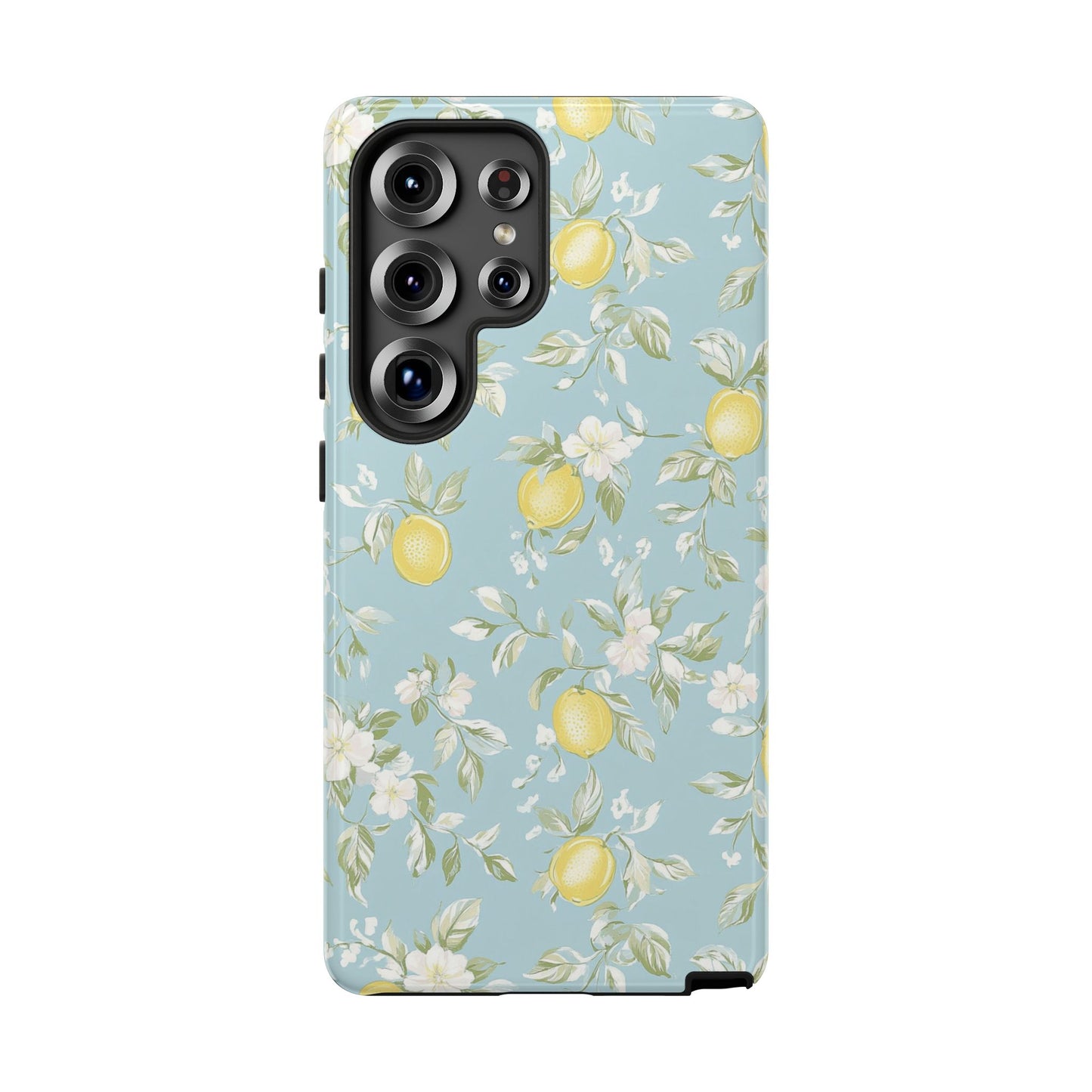 Lemon Blossom Blue Samsung Case