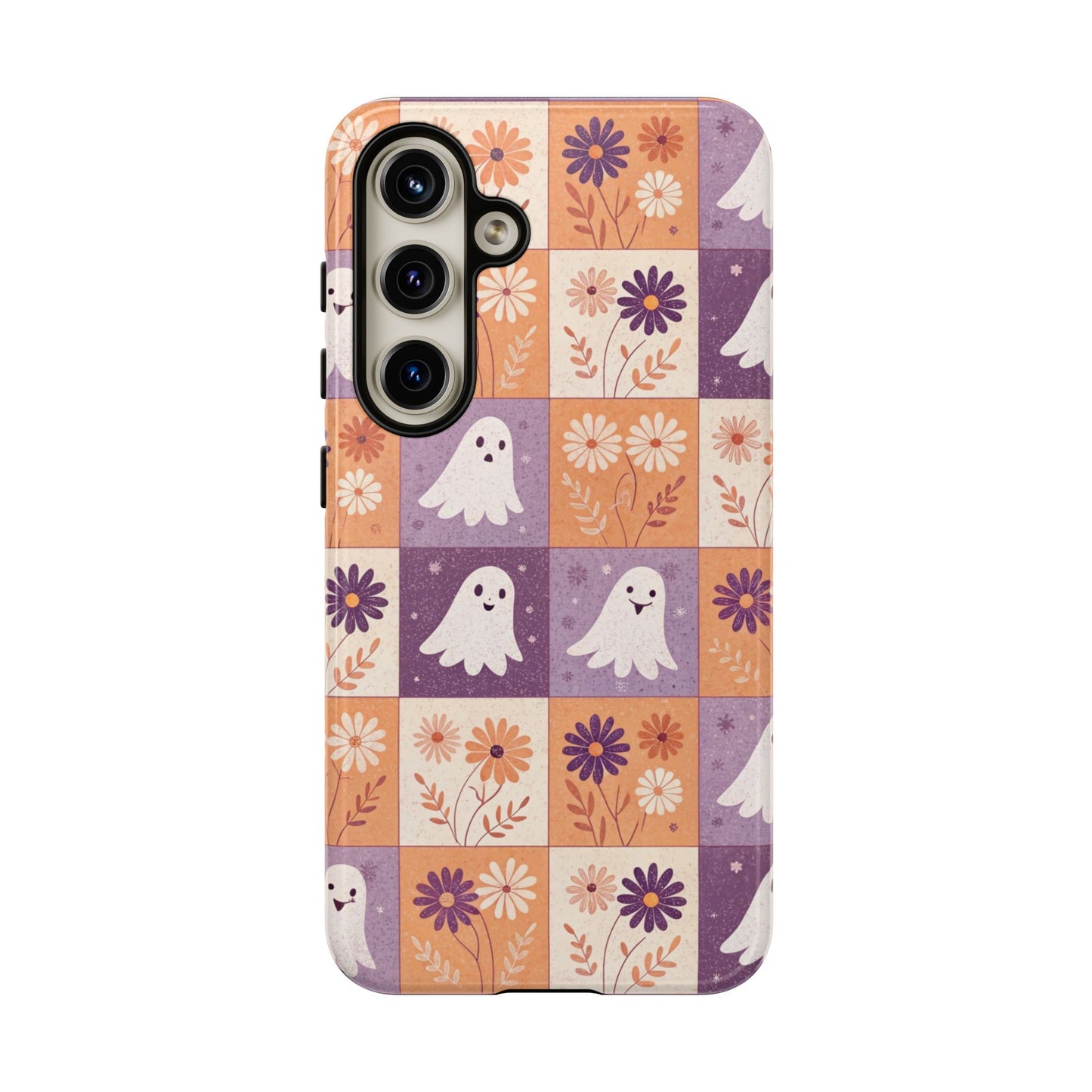 Ghost Floral Checkerboard Samsung Case