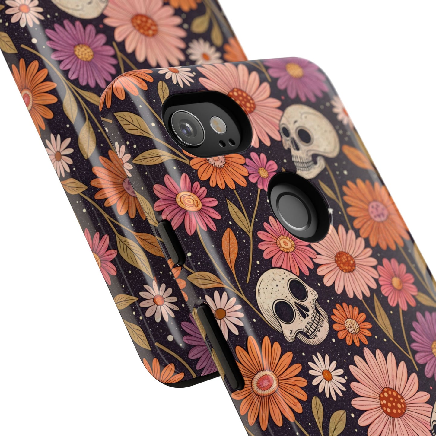 Skulls & Fall Florals Google Pixel Case
