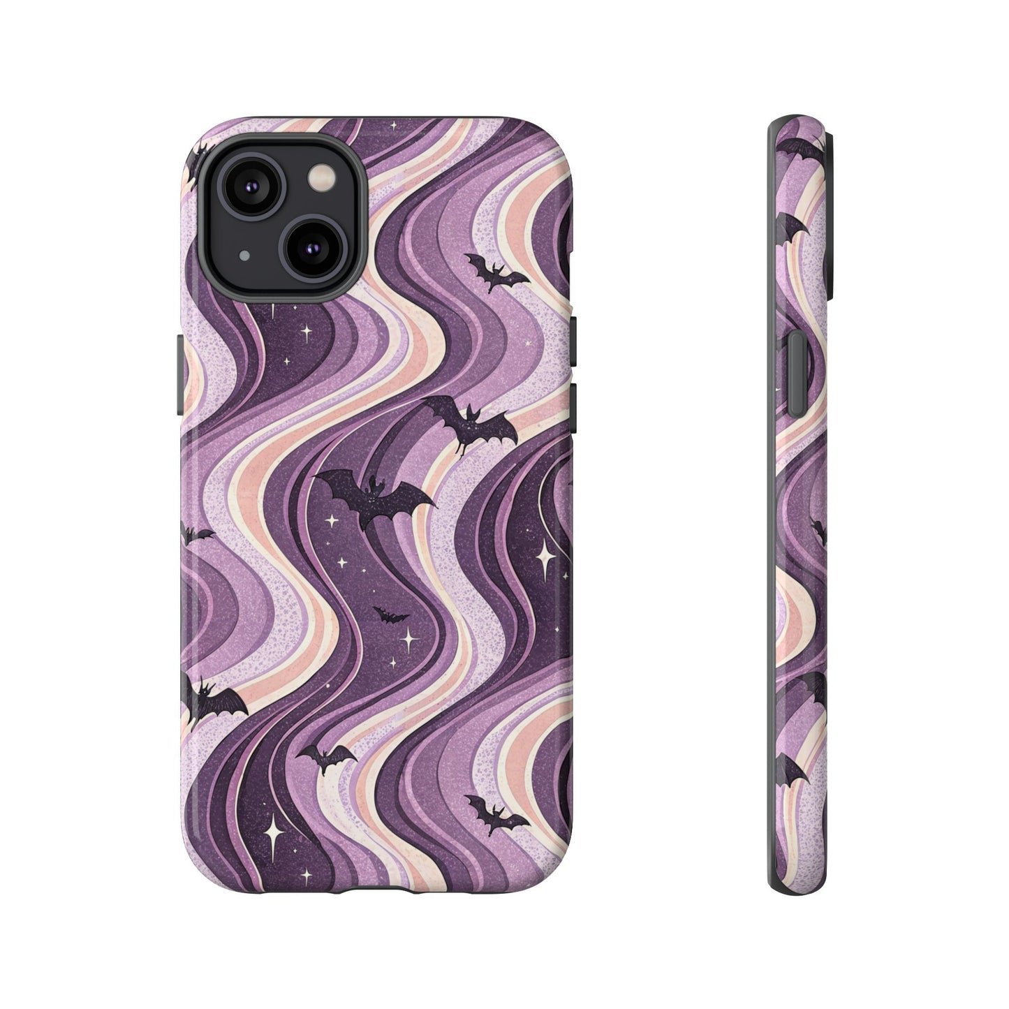 Retro Bats & Swirls iPhone Case