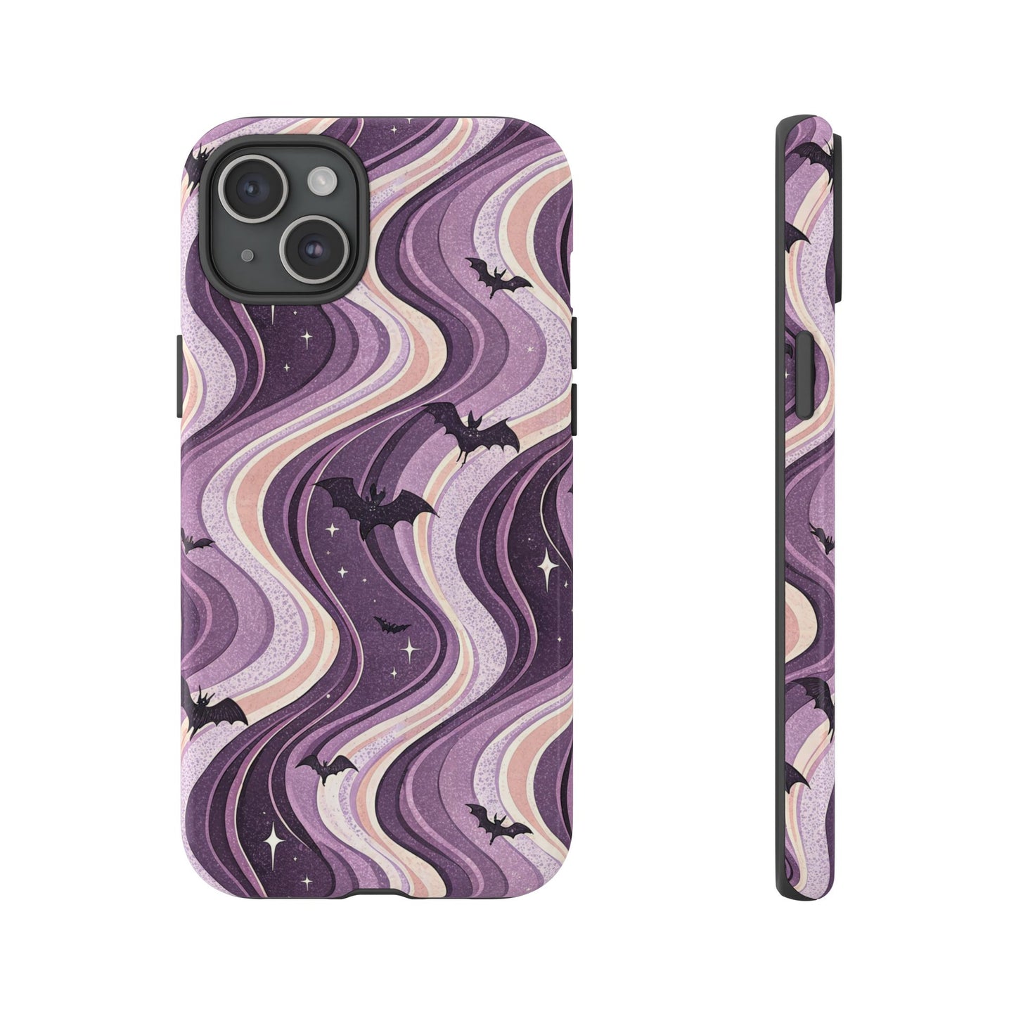 Retro Bats & Swirls iPhone Case