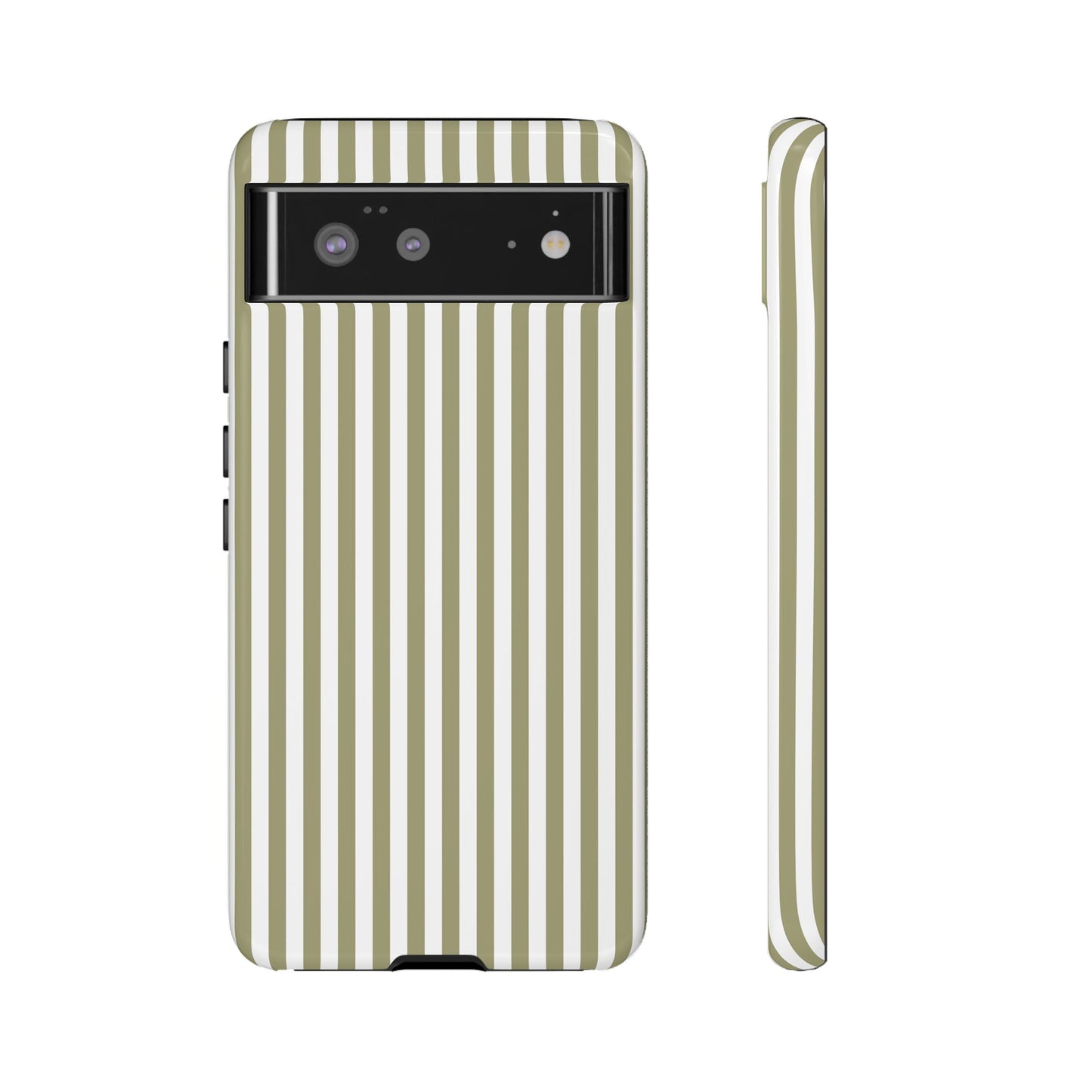Sage & White Stripe Google Pixel Case