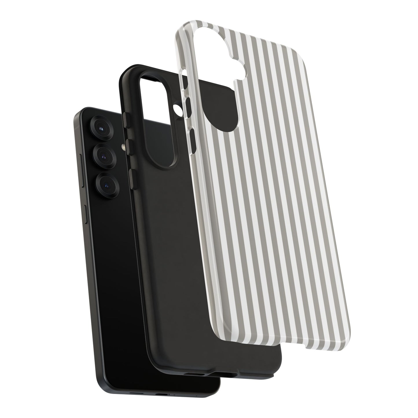 Gray & White Stripe Samsung Case