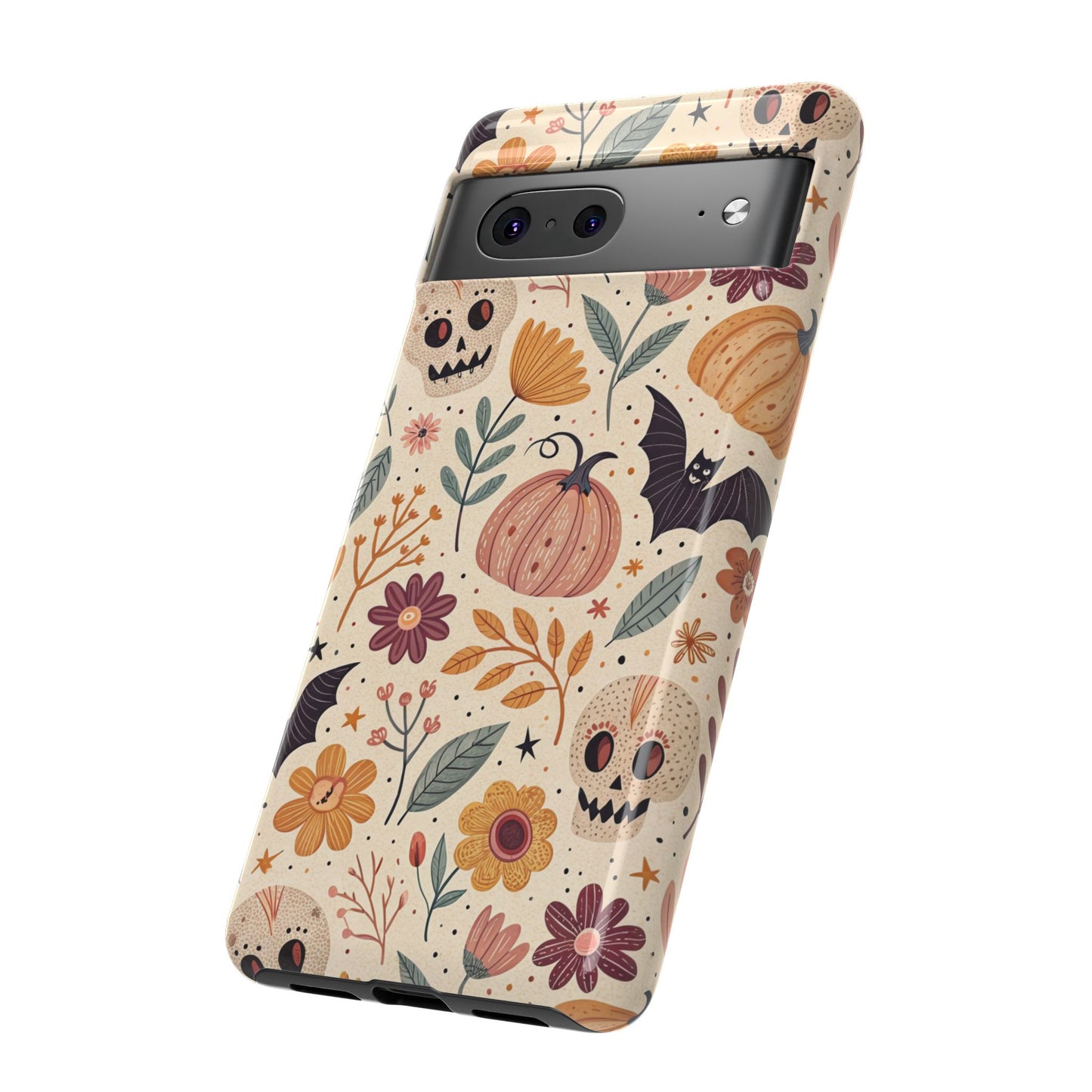 Halloween Skulls & Pumpkins Floral Google Pixel Case