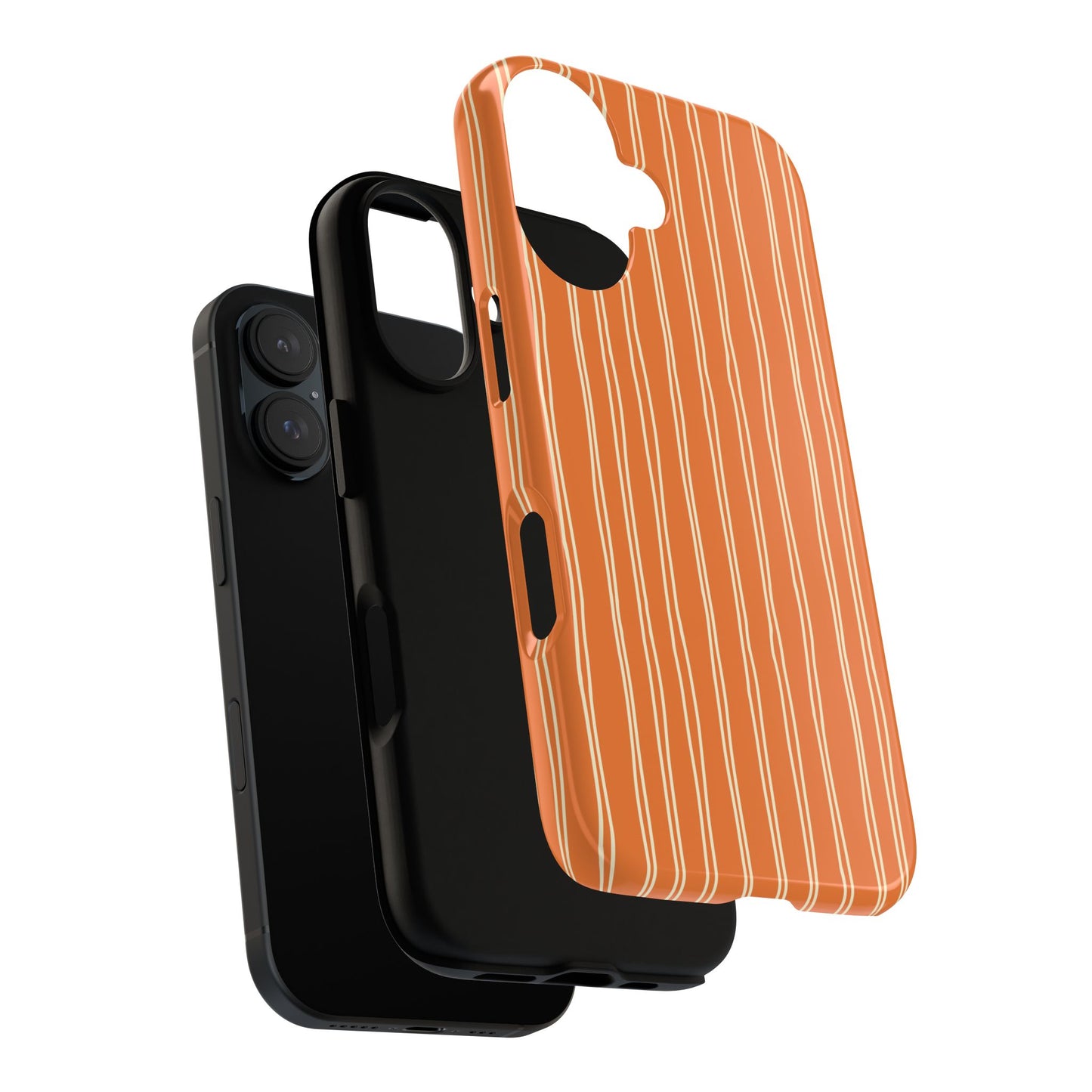 Orange Vertical Stripe iPhone Case