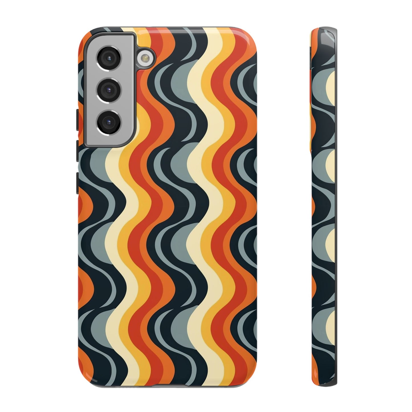 Retro Wavy Stripe Samsung Phone Case
